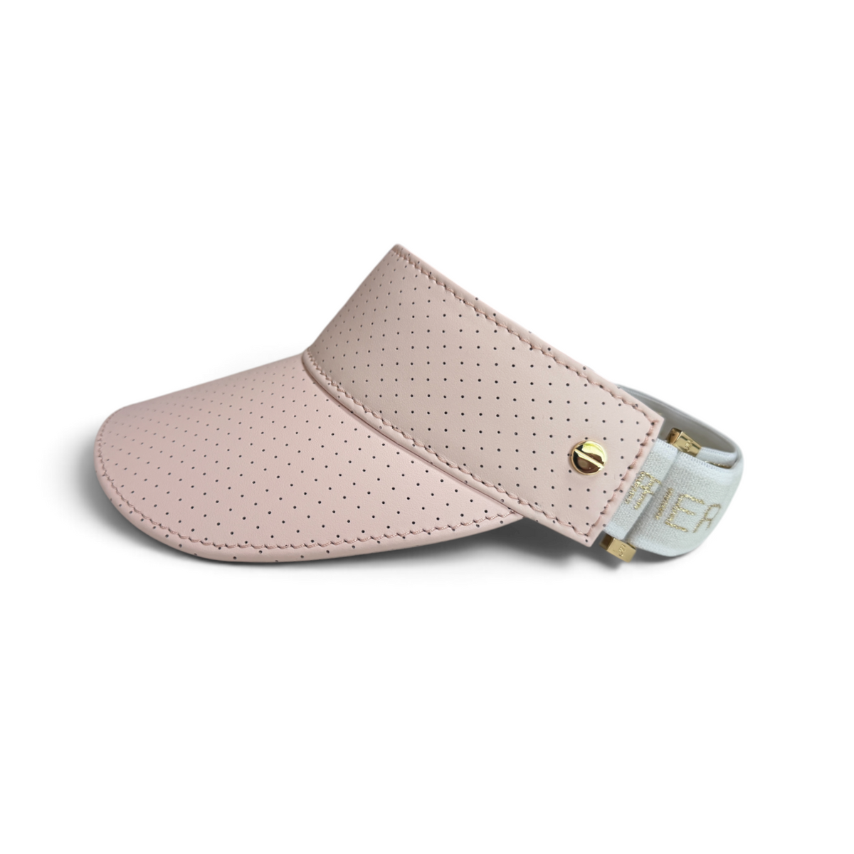 The Visor - Peony Leather & Gold