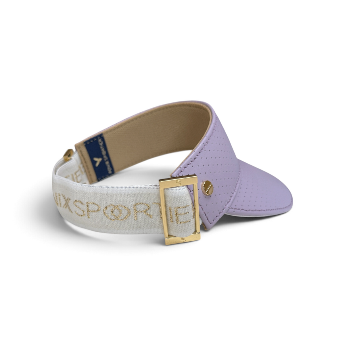 The Visor - Lilac Leather & Gold