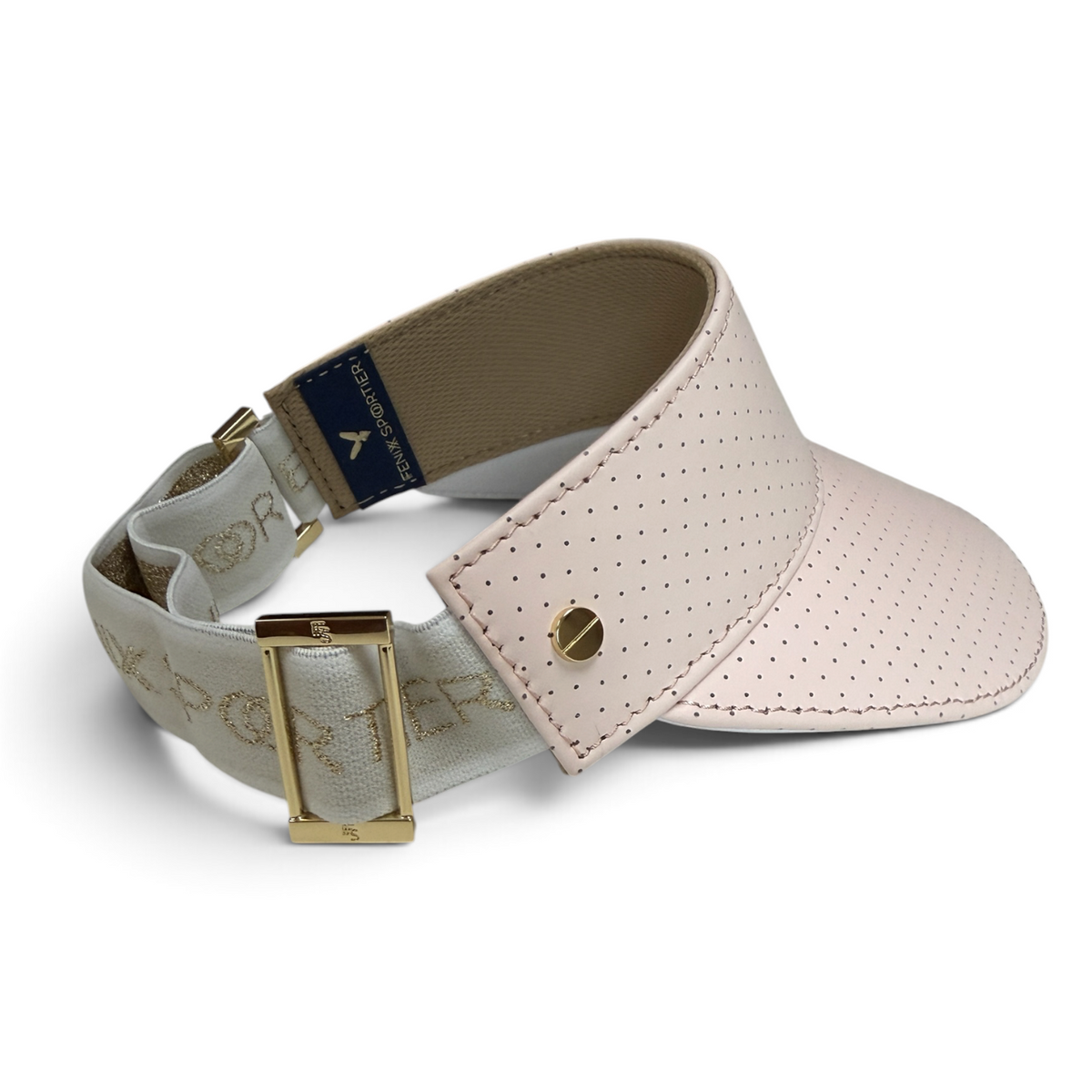 The Visor - Peony Leather & Gold