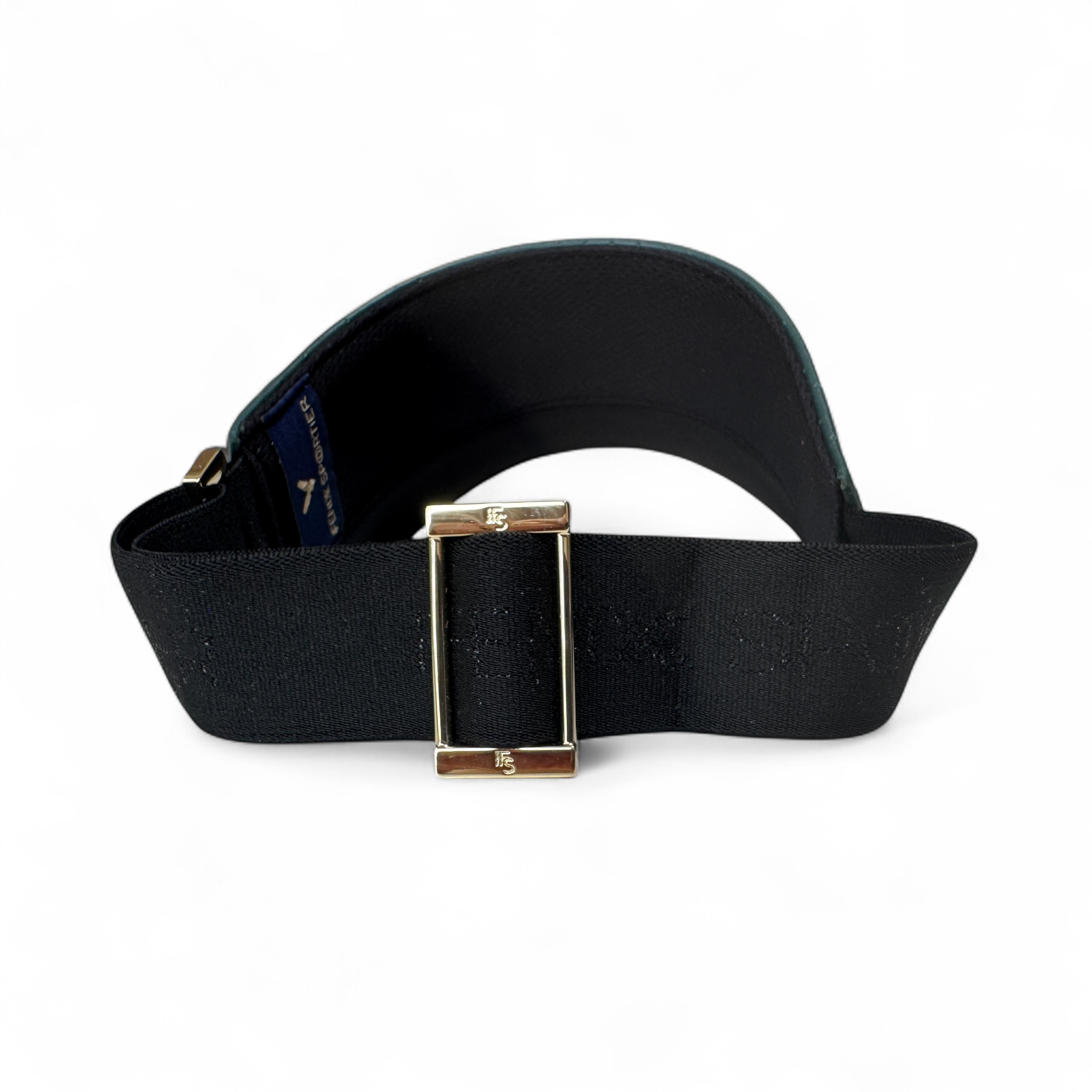 The Leather Visor - Emerald & Gold