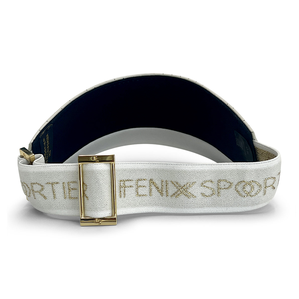 The Visor - Ivory Leather & Gold