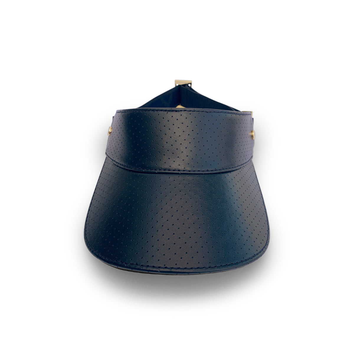 The Leather Visor - Navy & Gold