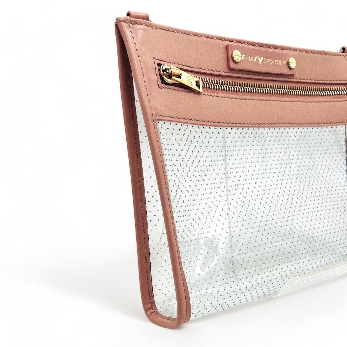 Front Row Bag - Blush Leather / Clear PVC / Gold Hardware