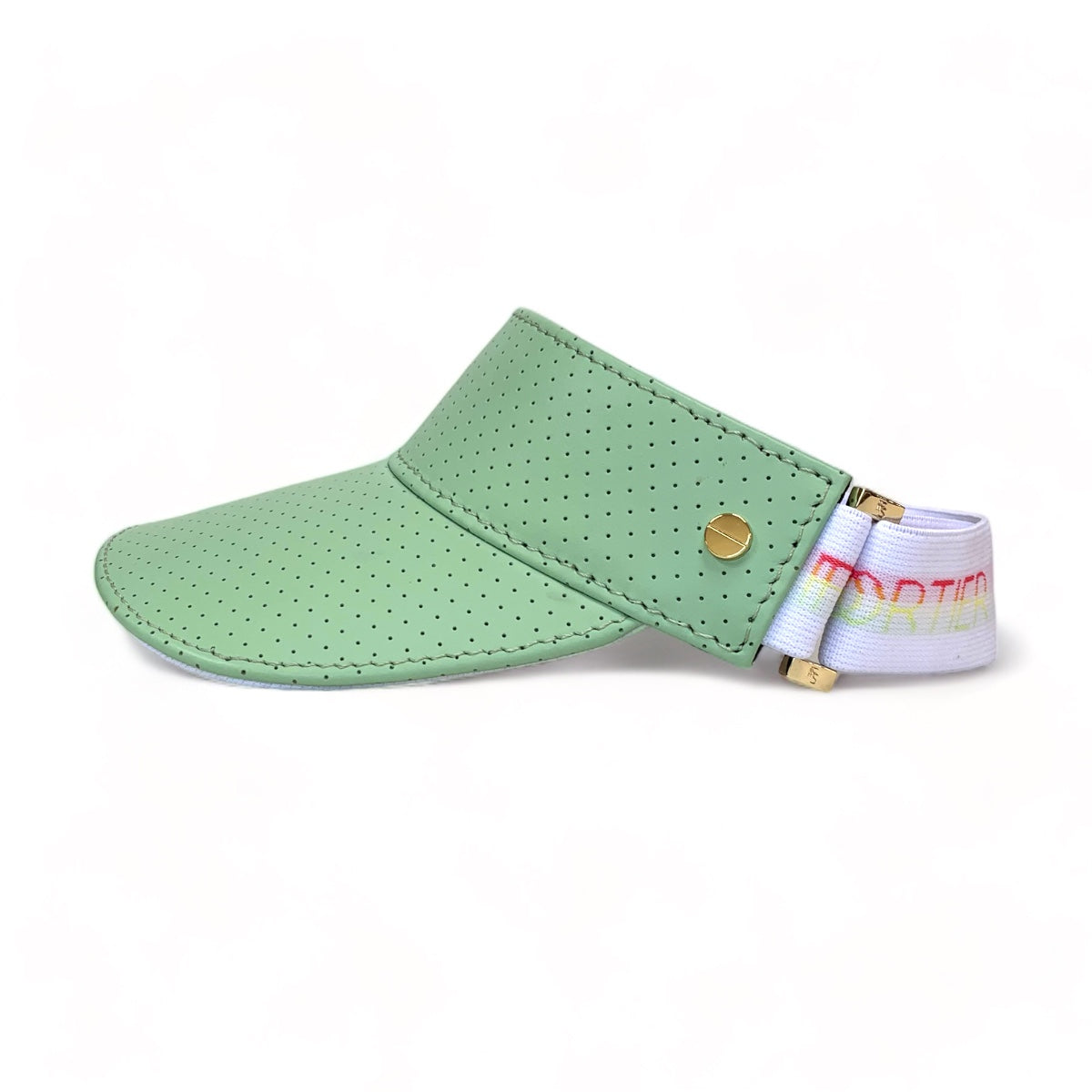 The Leather Visor - Kiwi Sorbet & Gold