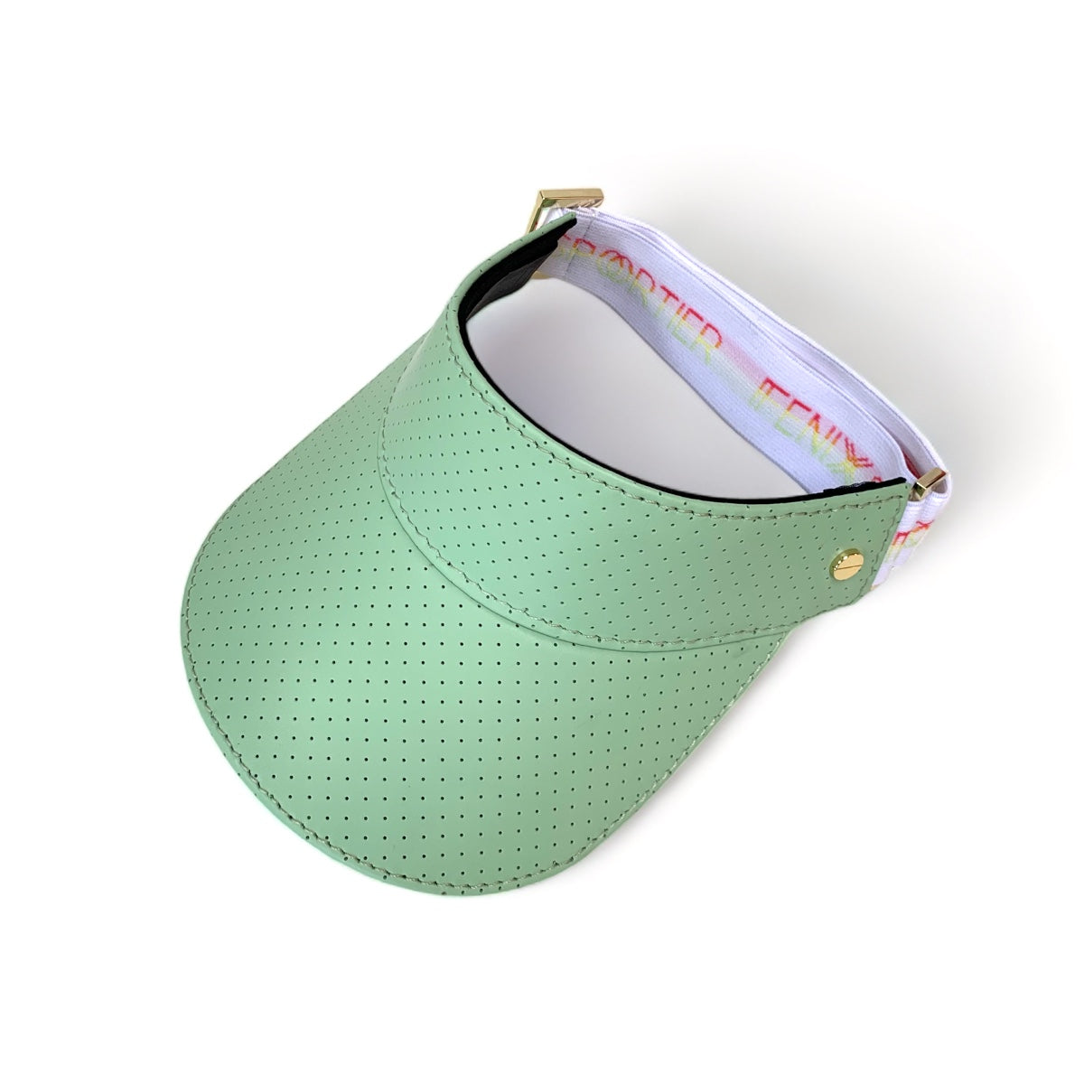The Leather Visor - Kiwi Sorbet & Gold