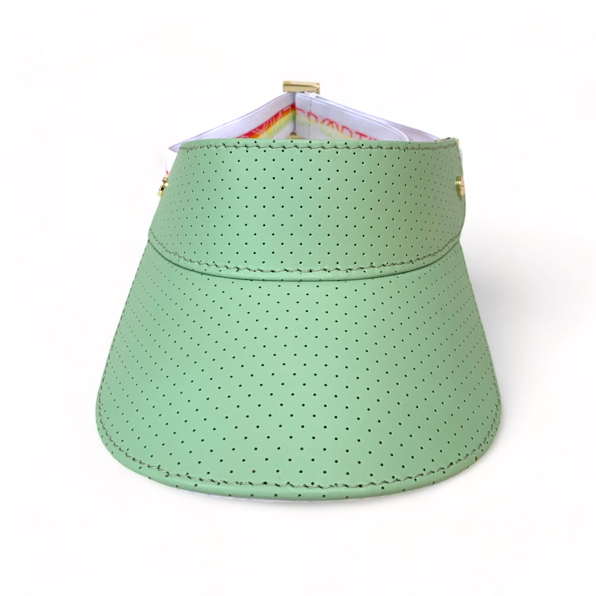 The Leather Visor - Kiwi Sorbet & Gold