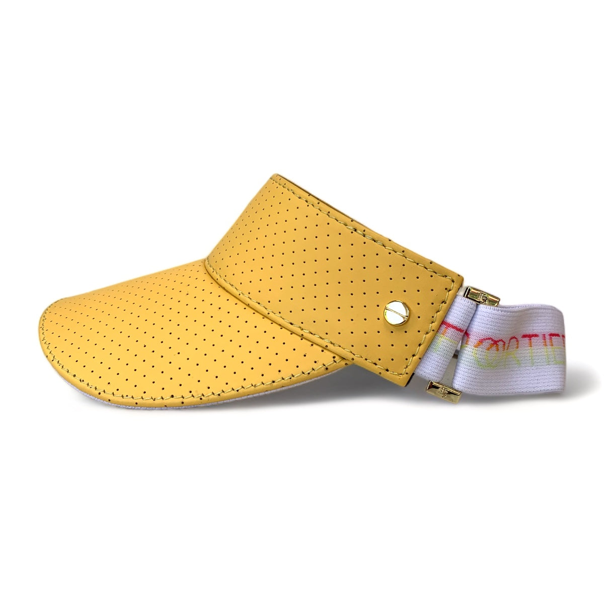 The Leather Visor - Pineapple Sorbet & Gold