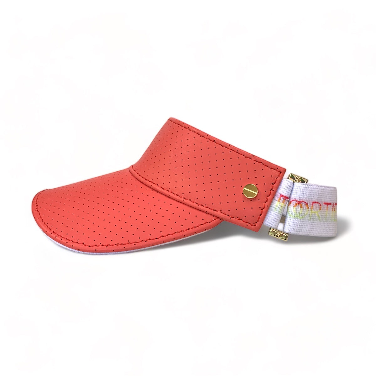 The Leather Visor - Watermelon Sorbet & Gold