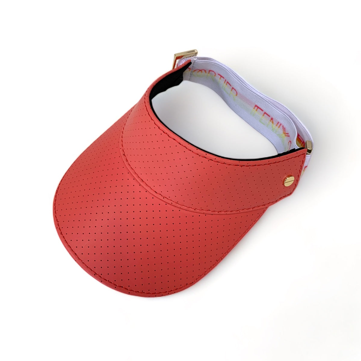 The Leather Visor - Watermelon Sorbet & Gold