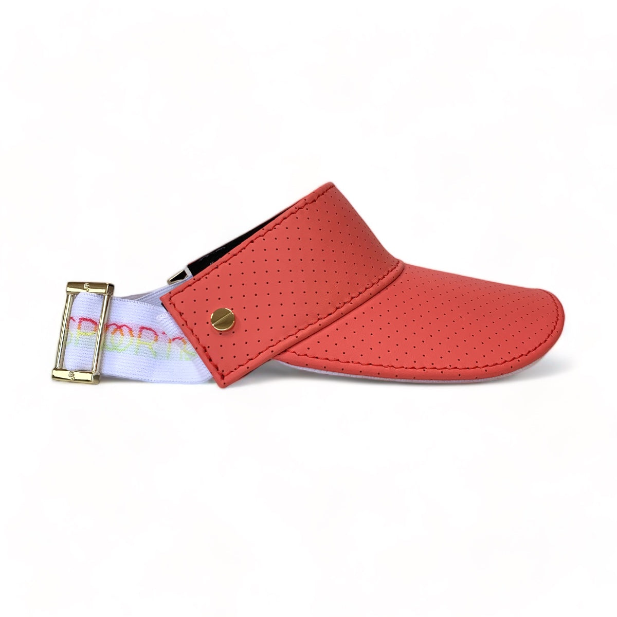 The Leather Visor - Watermelon Sorbet & Gold