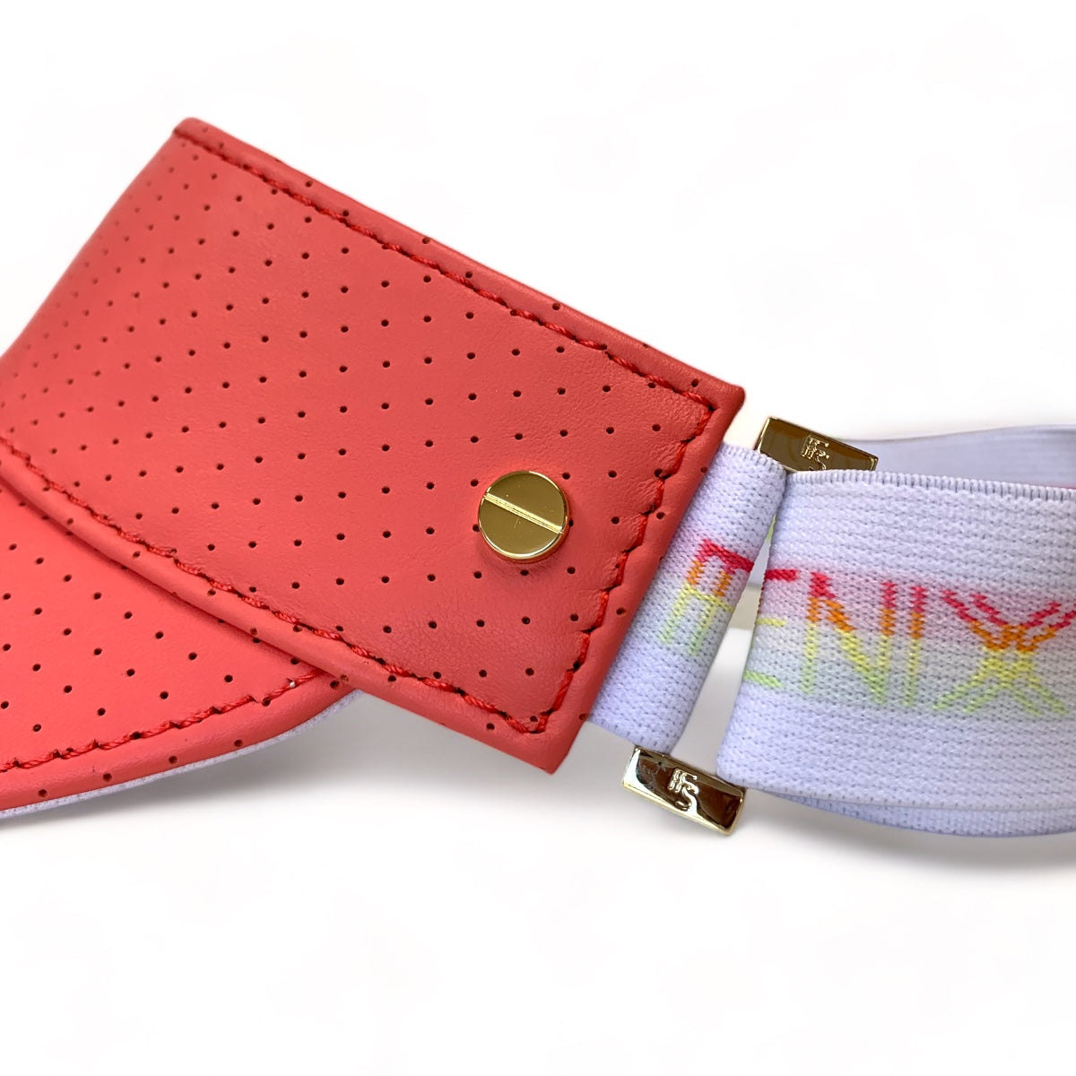 The Leather Visor - Watermelon Sorbet & Gold