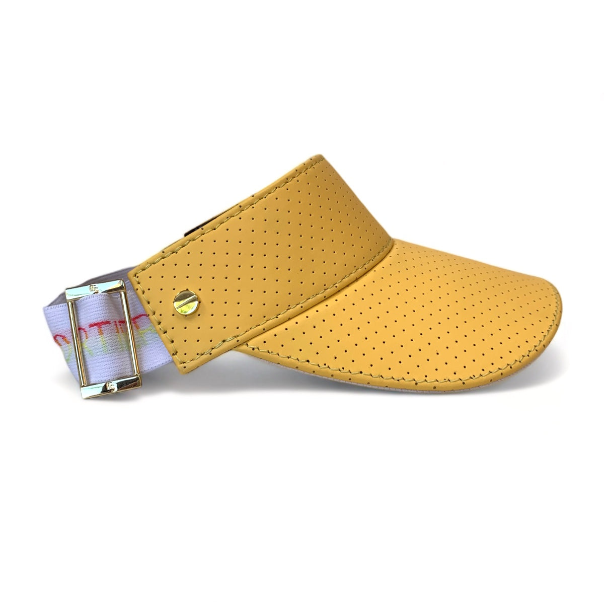 The Leather Visor - Pineapple Sorbet & Gold
