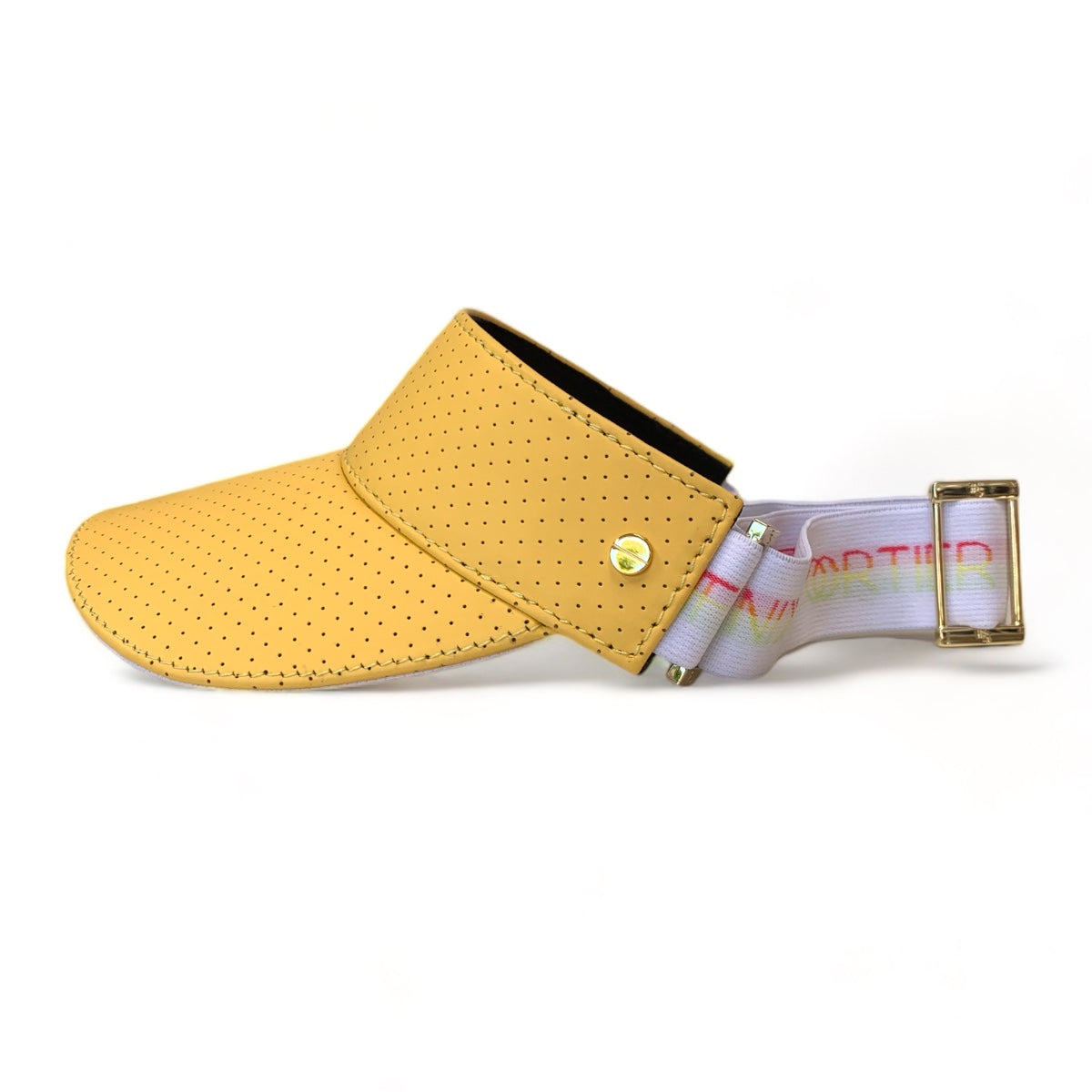 The Leather Visor - Pineapple Sorbet & Gold
