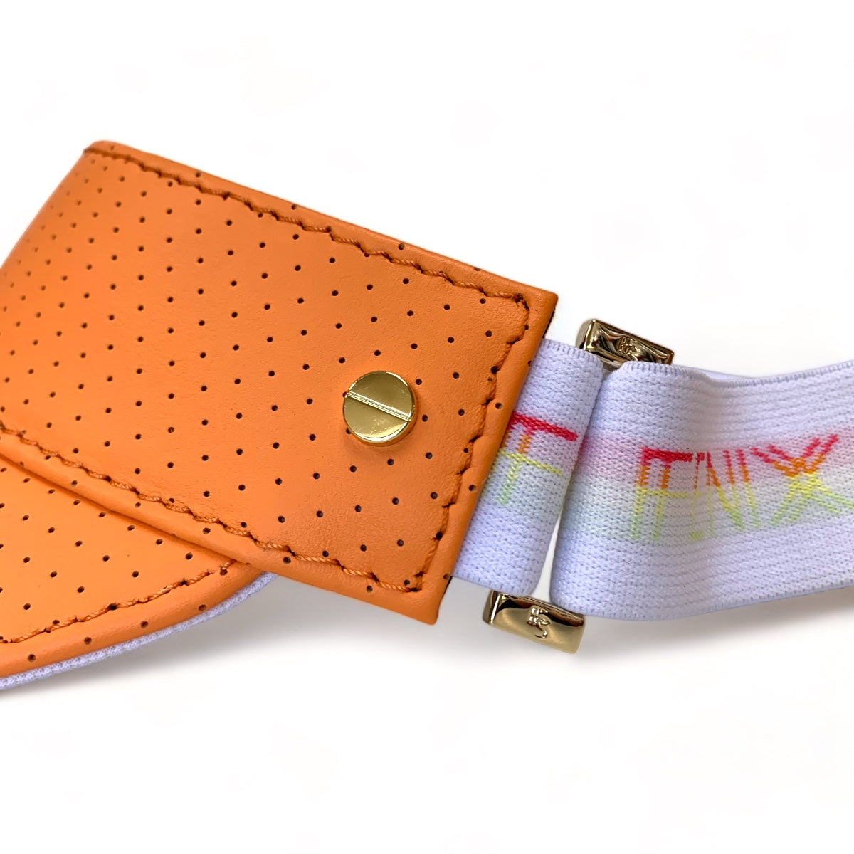 The Leather Visor - Papaya Sorbet & Gold