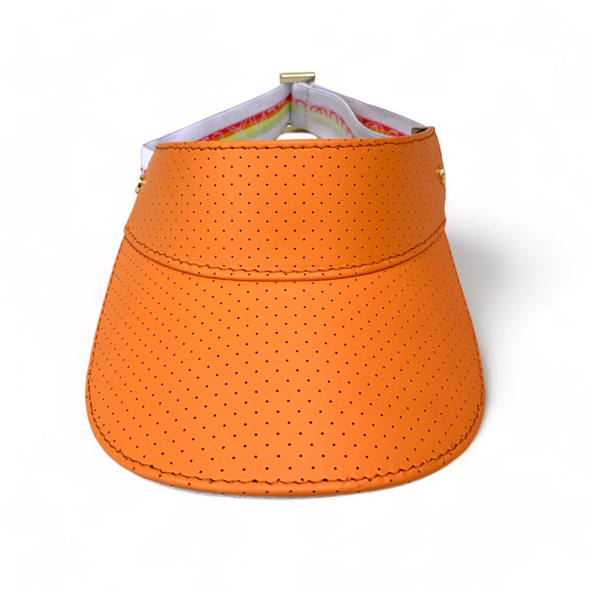The Leather Visor - Papaya Sorbet & Gold