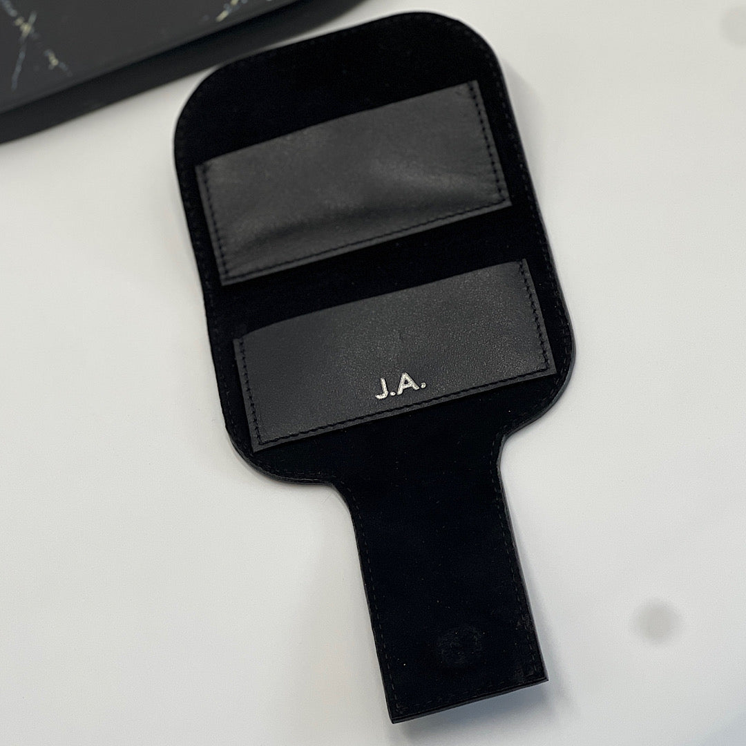 Pickleball Lovers Wallet - Court Green Leather / Court Blue Suede / Gold