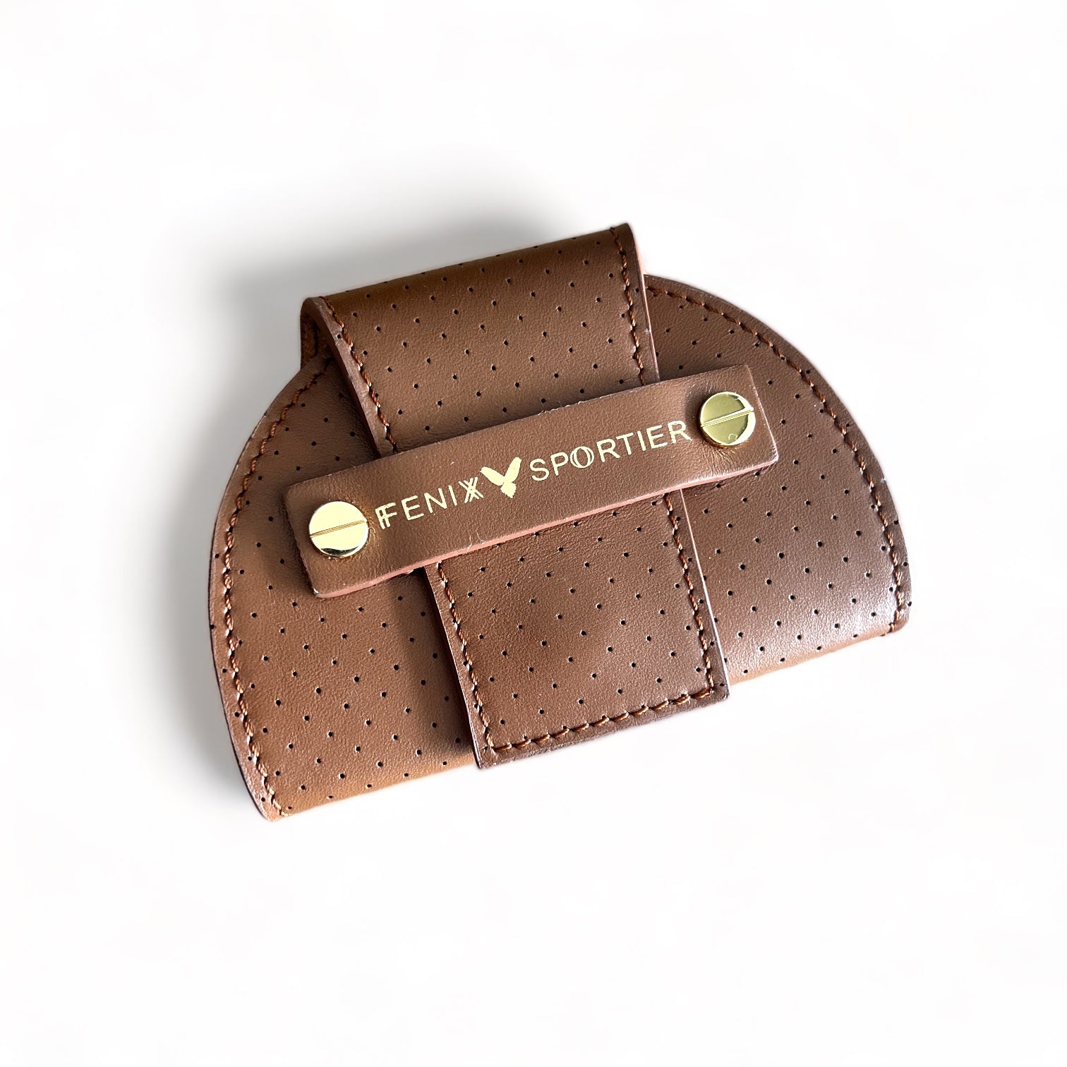 Tennis Lovers Wallet (Tan Leather / Tan Suede / Gold Hardware)