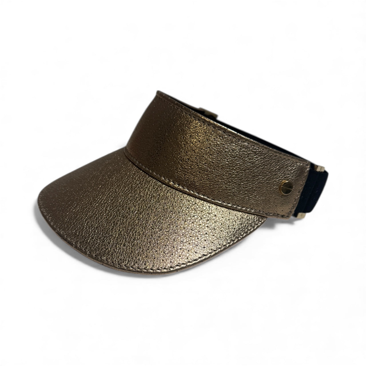 The Leather Visor - Gold Shimmer & Gold (Limited Holiday Drop)