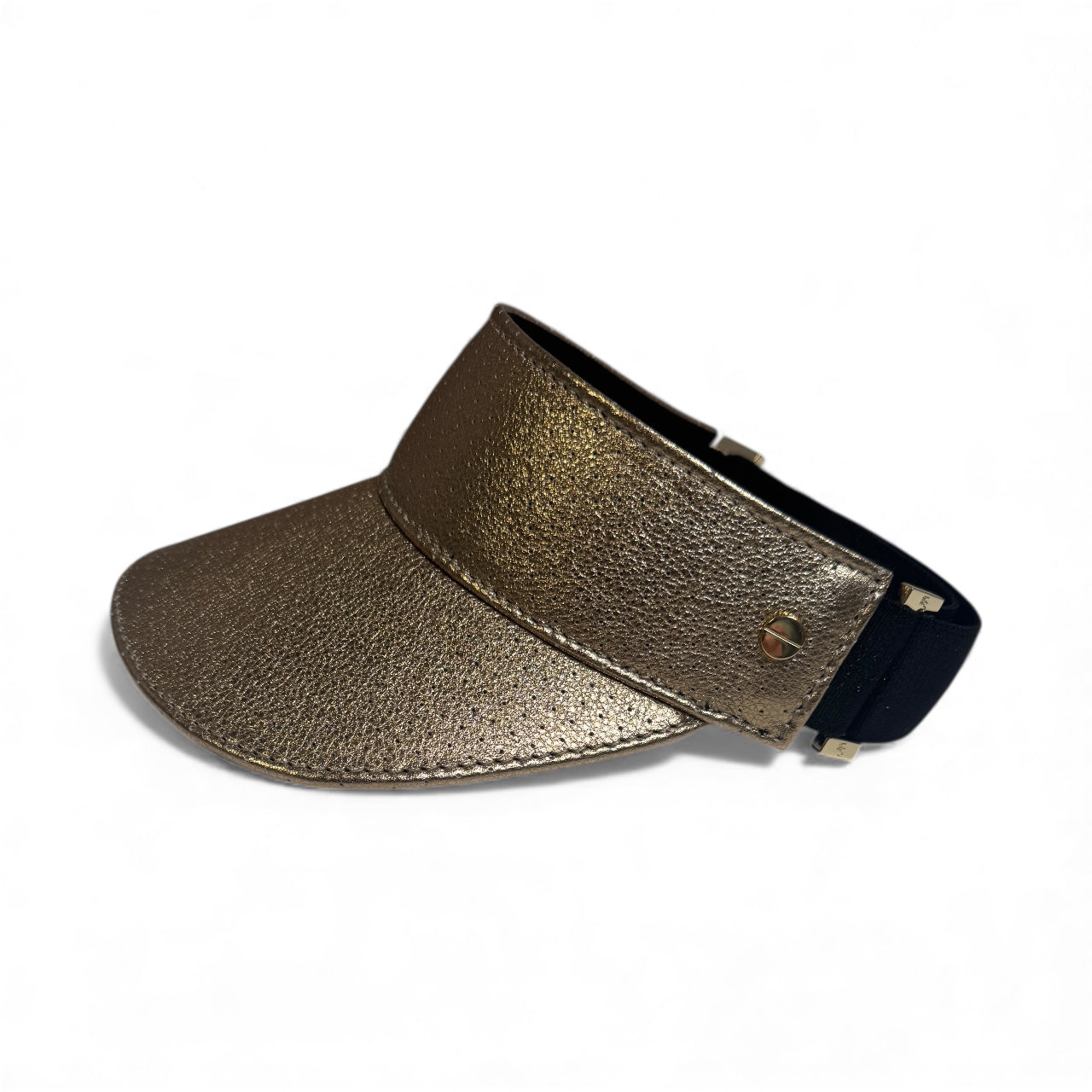 The Leather Visor - Gold Shimmer & Gold (Limited Holiday Drop)