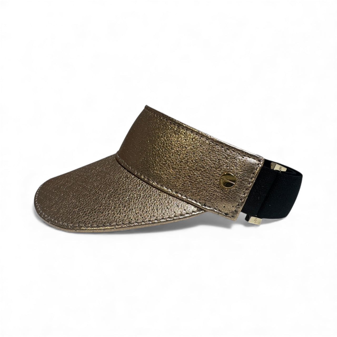 The Leather Visor - Gold Shimmer & Gold (Limited Holiday Drop)