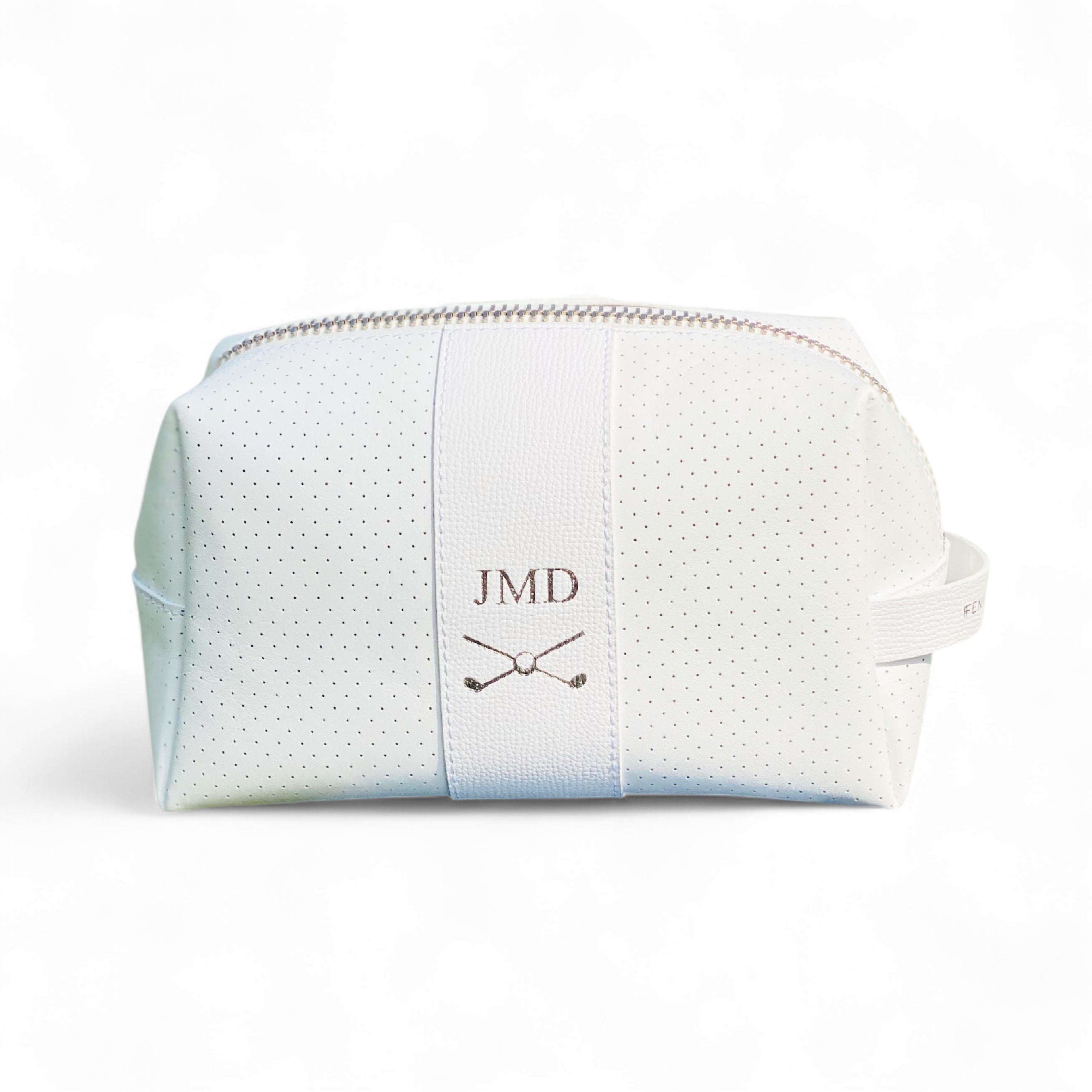 24/7 Bag - White Leather/Gold Zipper