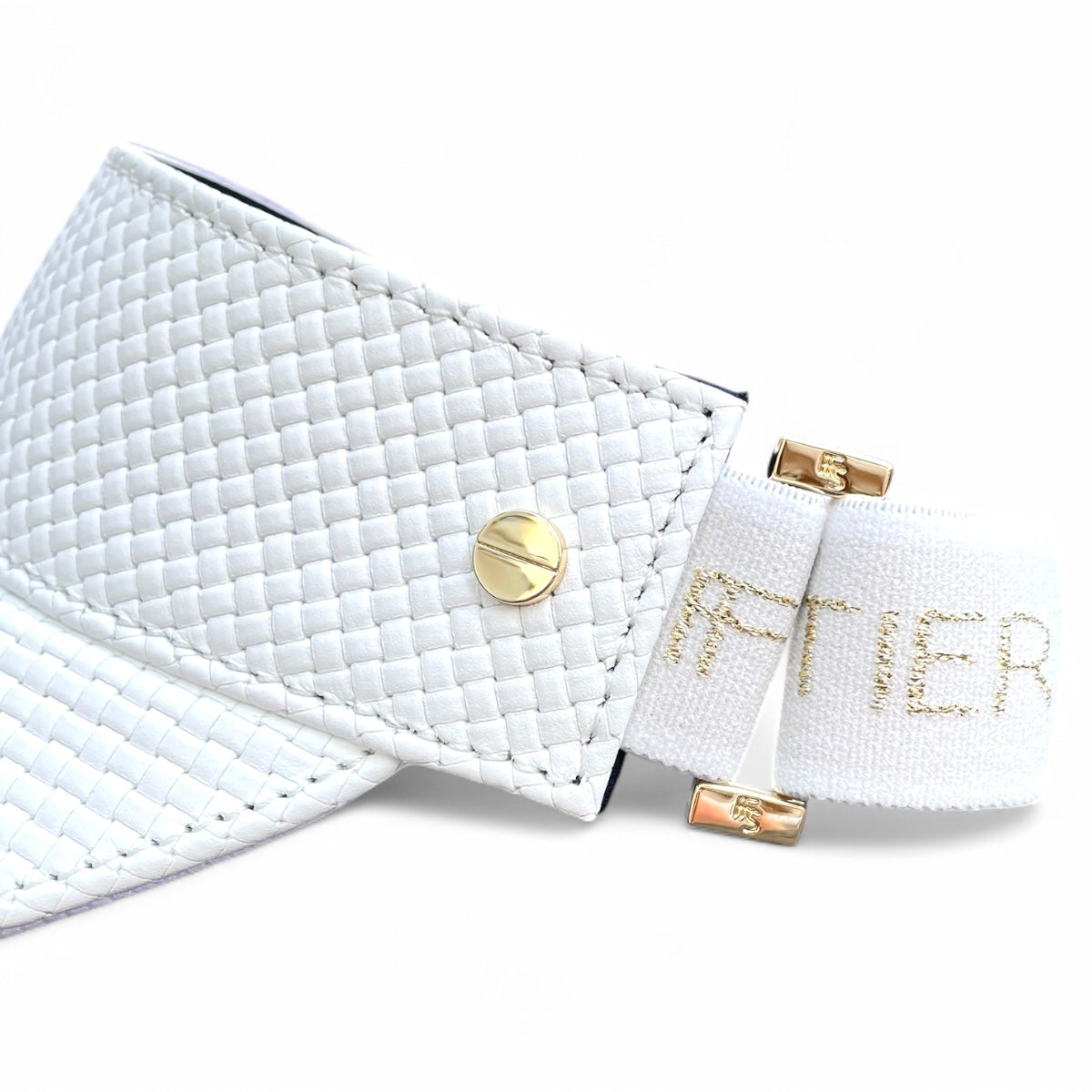 The Leather Visor - Blanc Tressê & Gold (Ltd. Ed.)