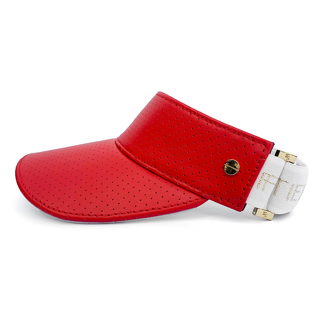 The Leather Visor - Red Soleil