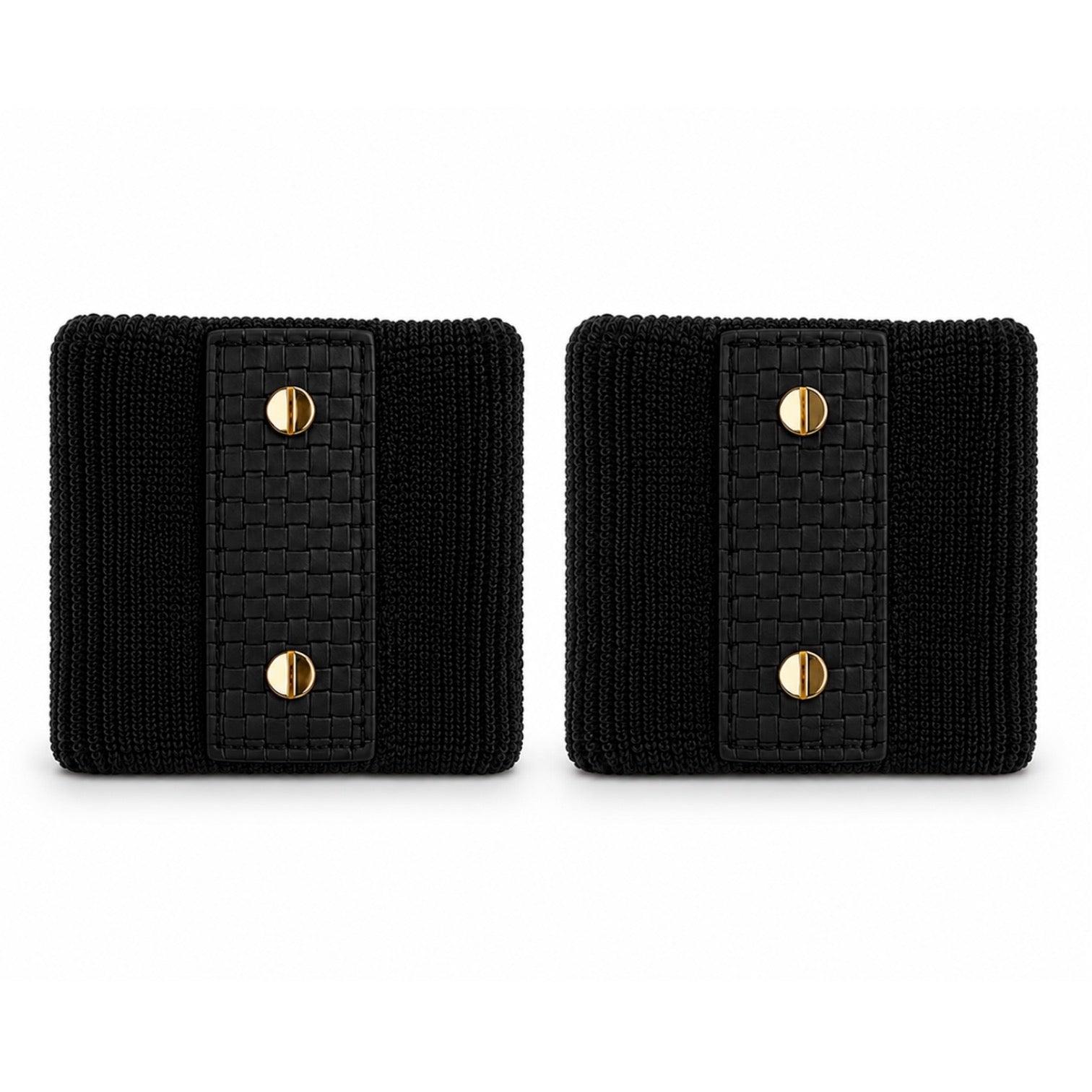 Le Club Cuffs: Black/Black & Gold