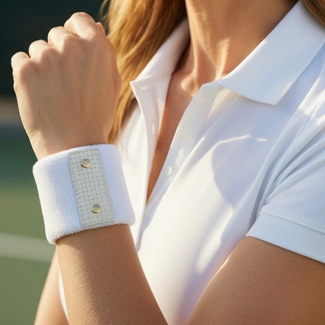 Le Club Cuffs: White/White & Gold