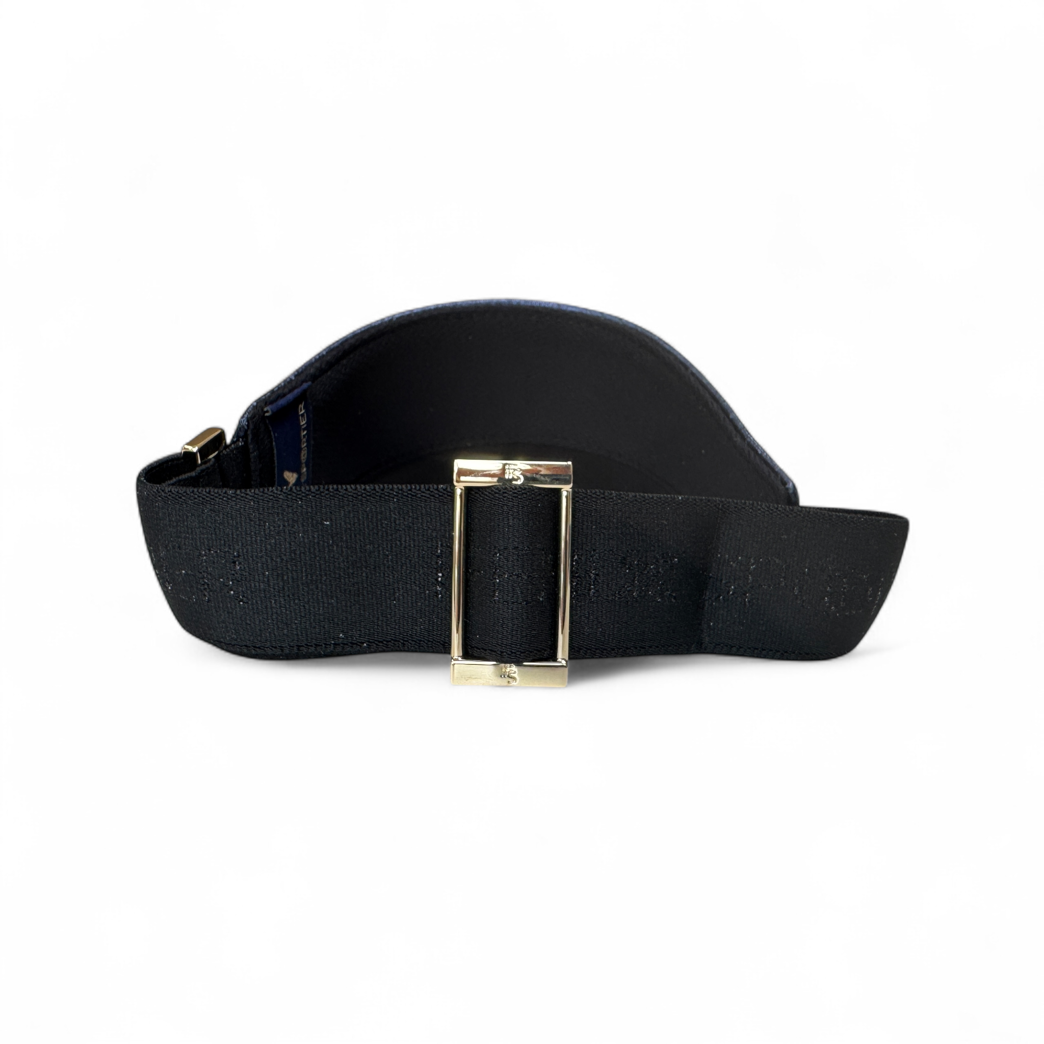 The Leather Visor - Sapphire Shimmer & Gold