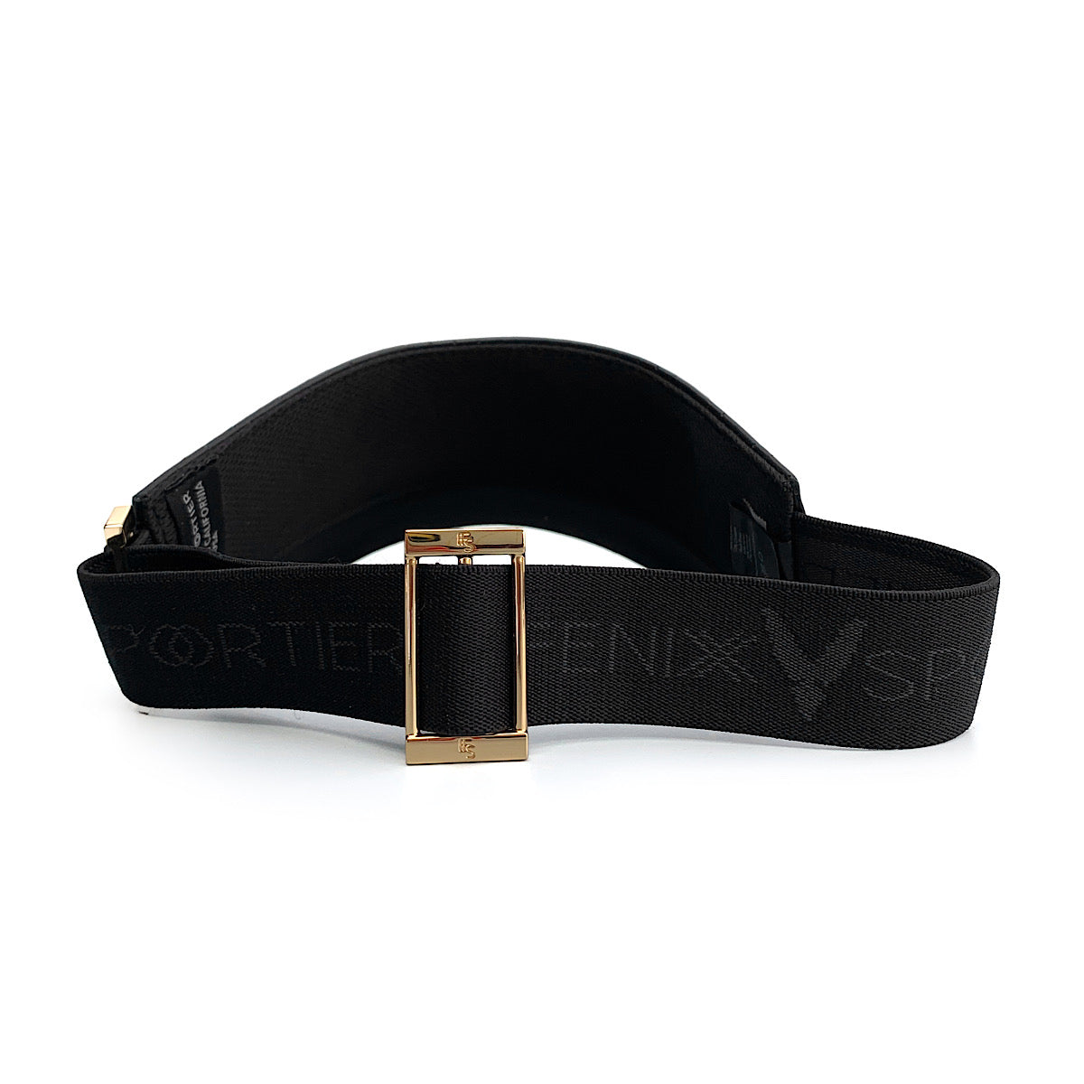 The Leather Visor - Black & Gold