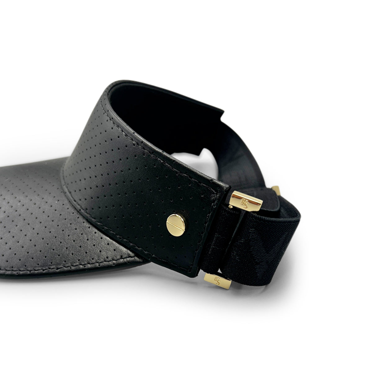The Leather Visor - Black & Gold