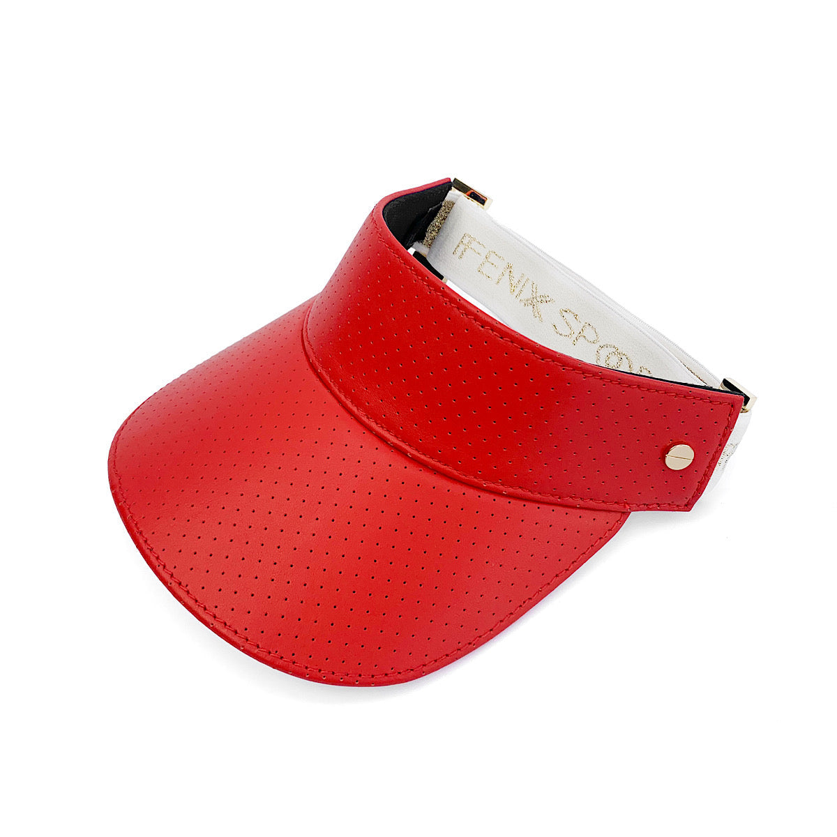 The Leather Visor - Red Soleil