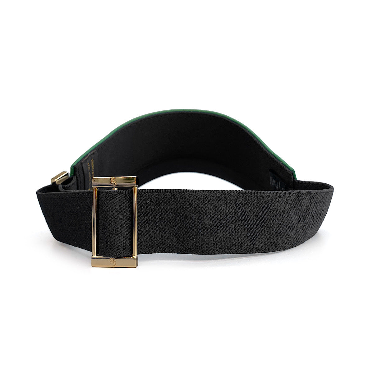 The Leather Visor - Court Green/Navy & Gold