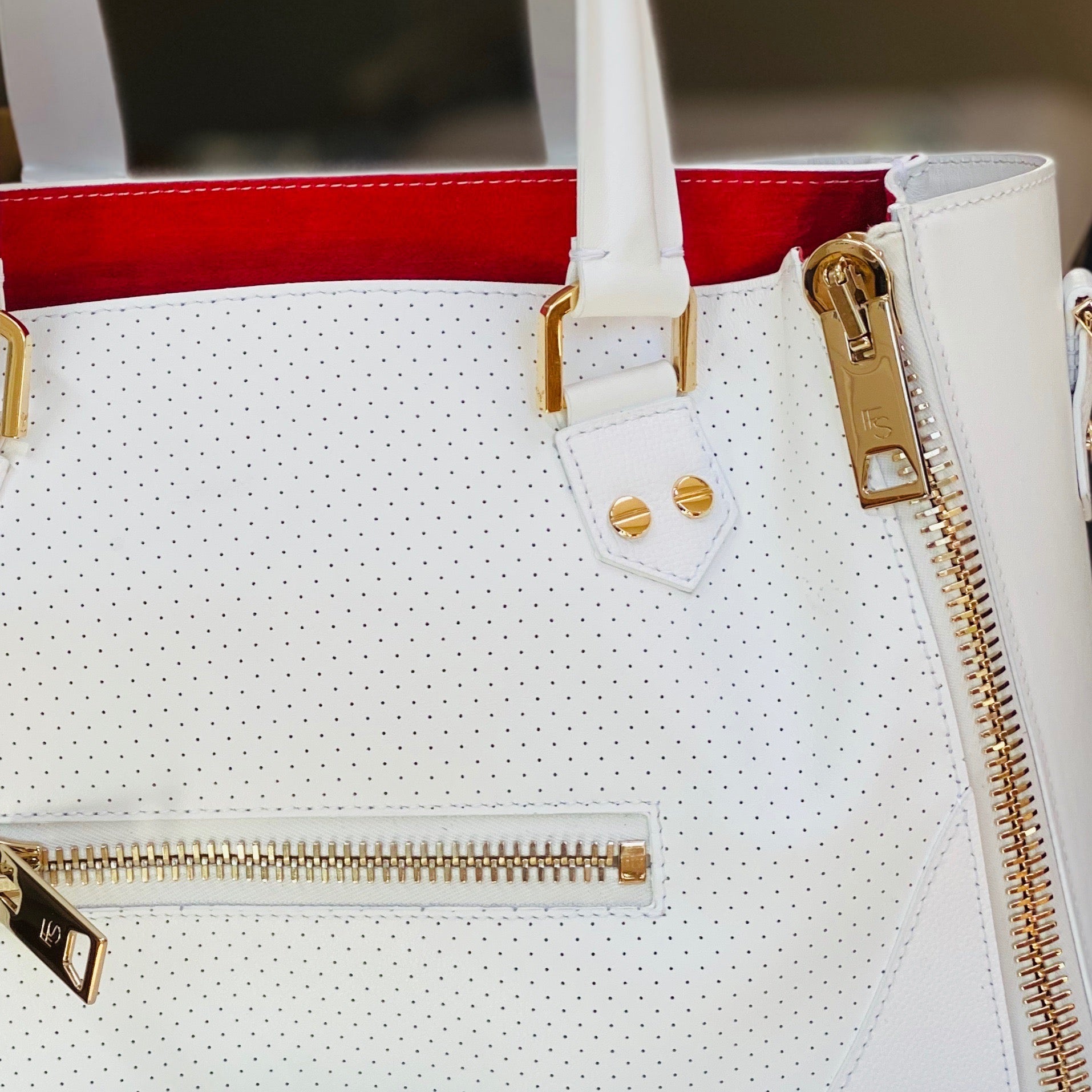 One Bag (White Leather w/Gold Hardware)
