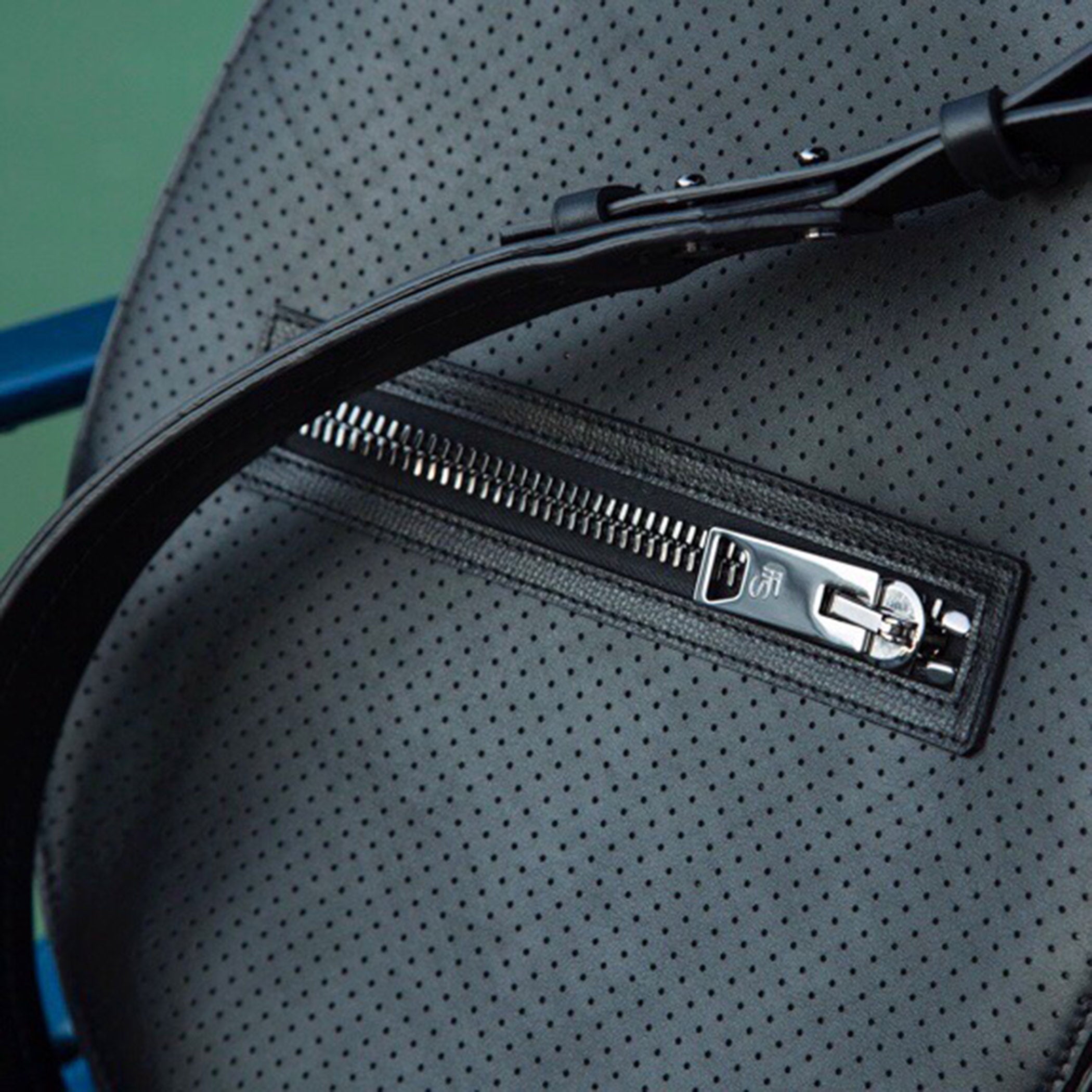 Billie Bag Leather Tennis Racket Bag (Black/Gunmetal)