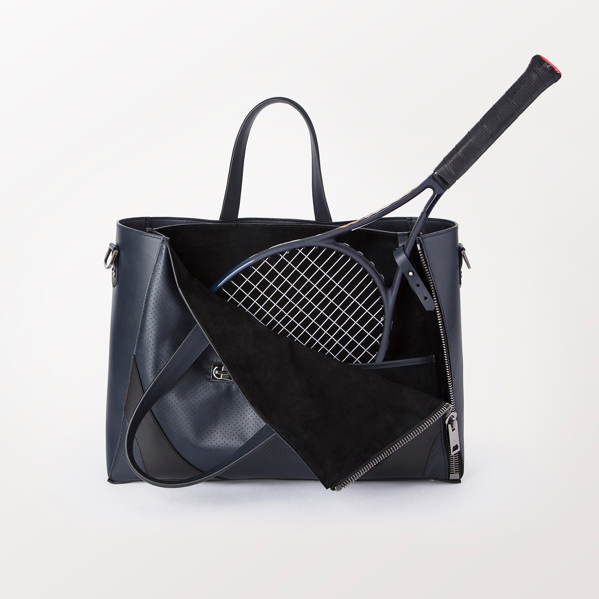 Major Bag (Navy Leather / Black Trim / Gunmetal Hardware)