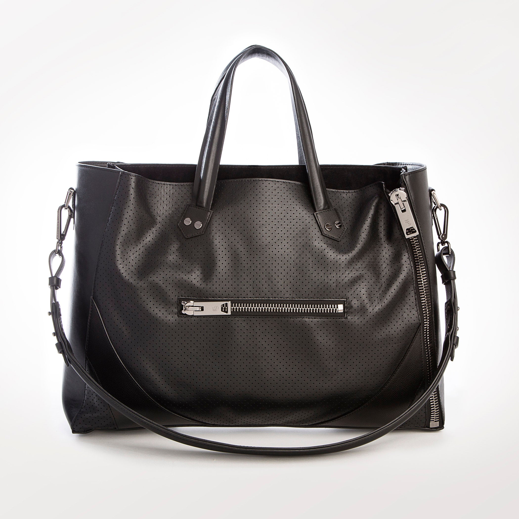 Major Bag (Black Leather/Gunmetal Hardware)