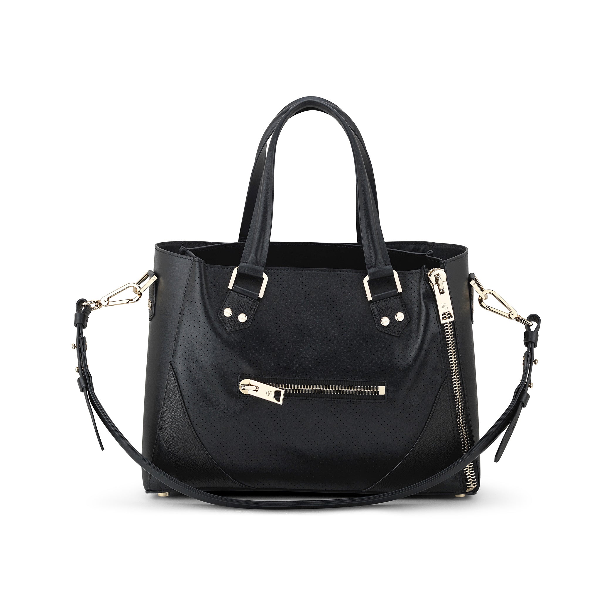 One Bag (Black Leather w/Gold Hardware)