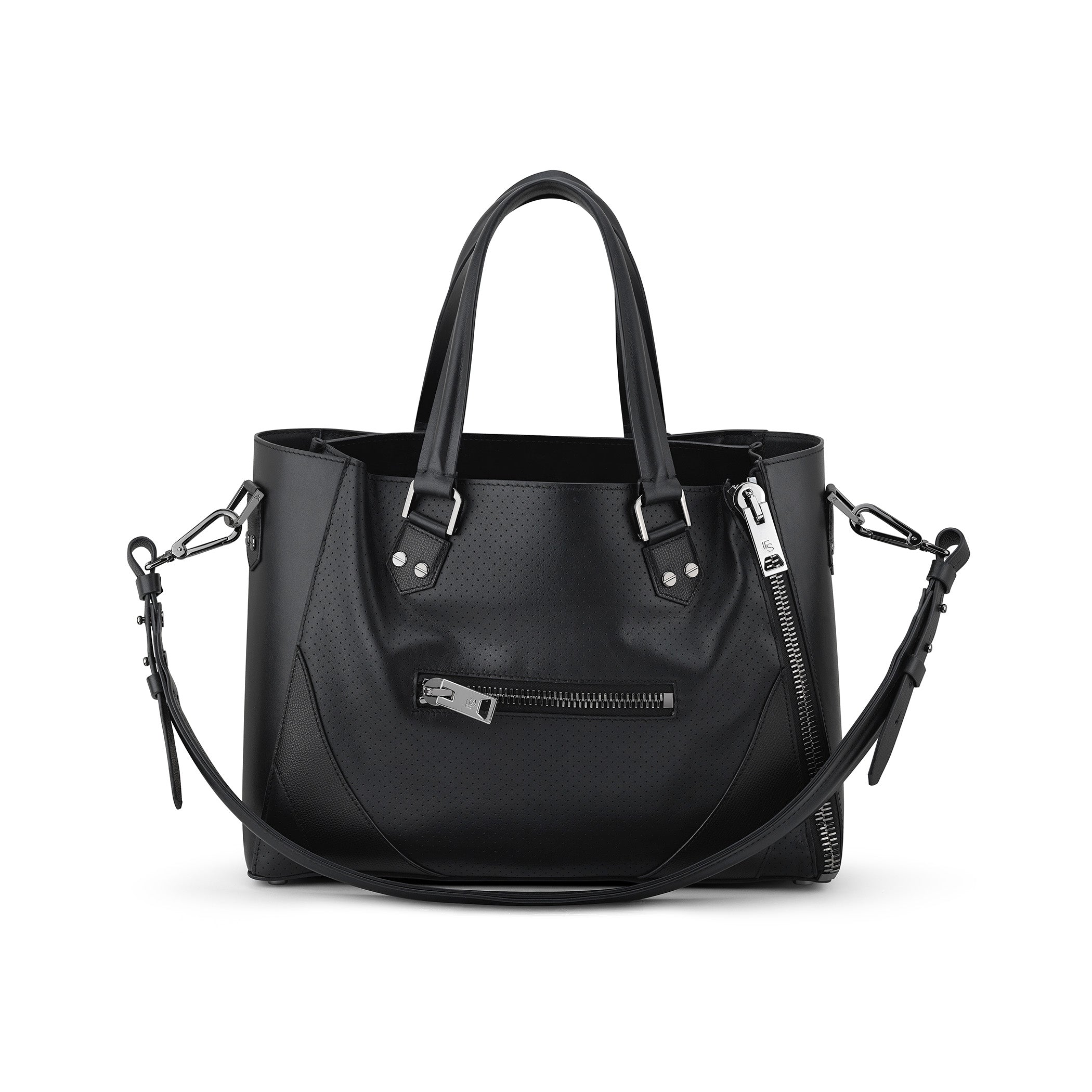 One Bag (Black Leather w/Gunmetal Hardware)