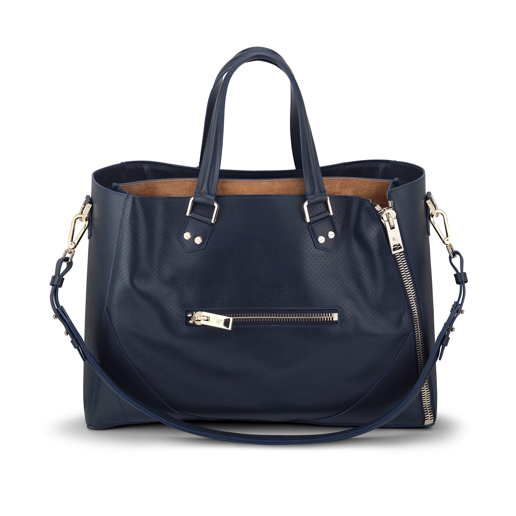 Major Bag (Navy Leather / Gold Hardware)