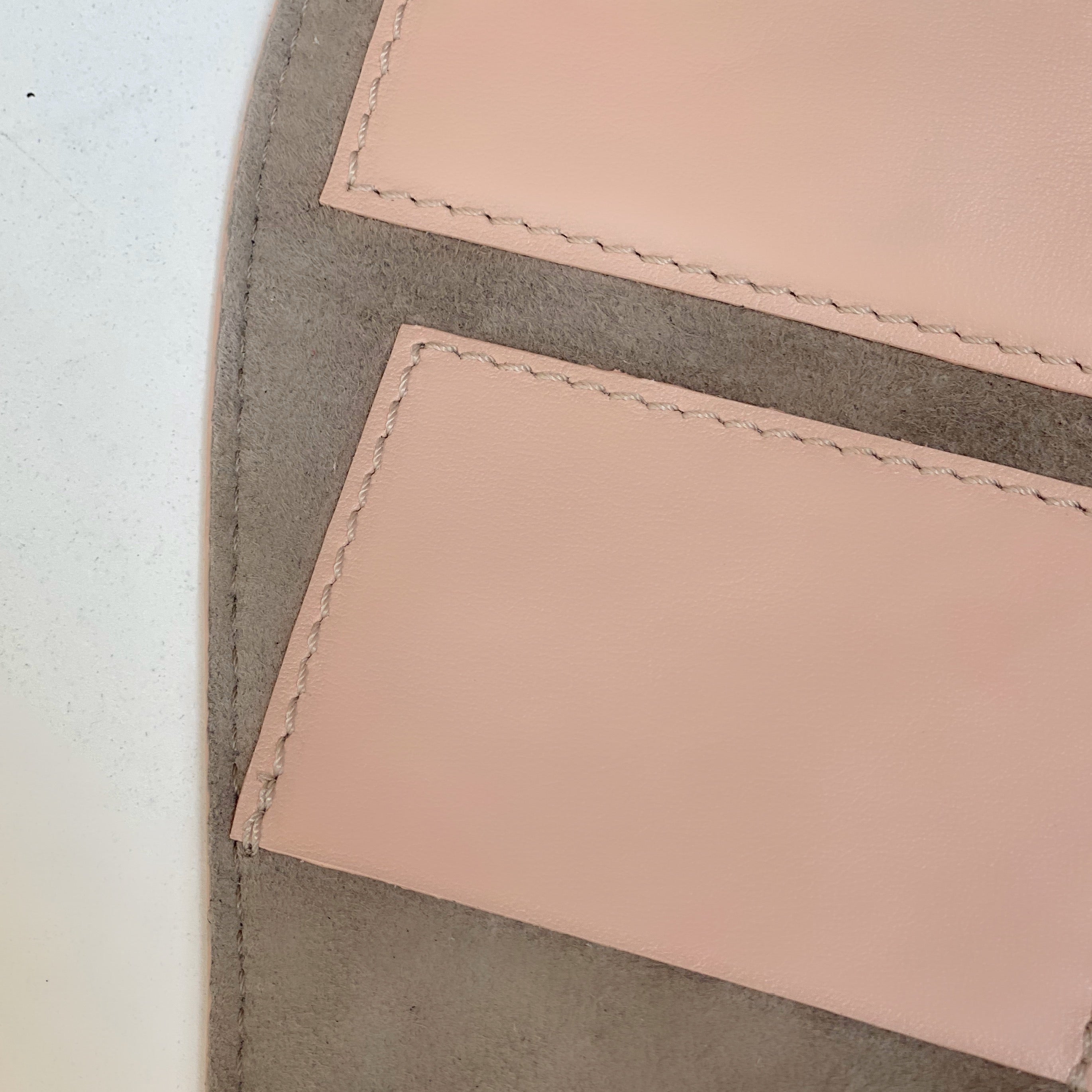 Tennis Lovers Wallet (Blush Leather / Stone Suede / Gold)