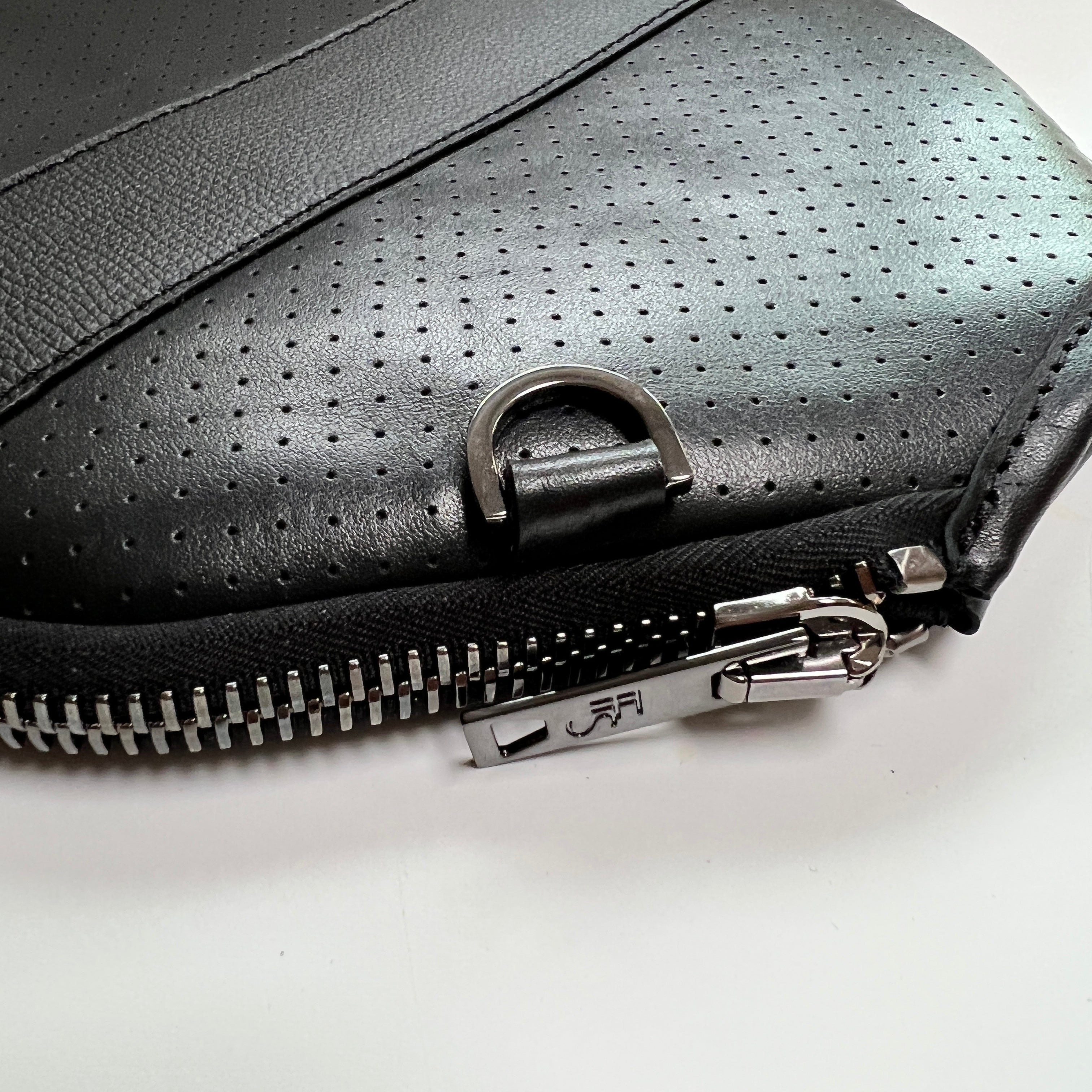 “The Addict” Leather Pickleball Bag - Black/Gunmetal