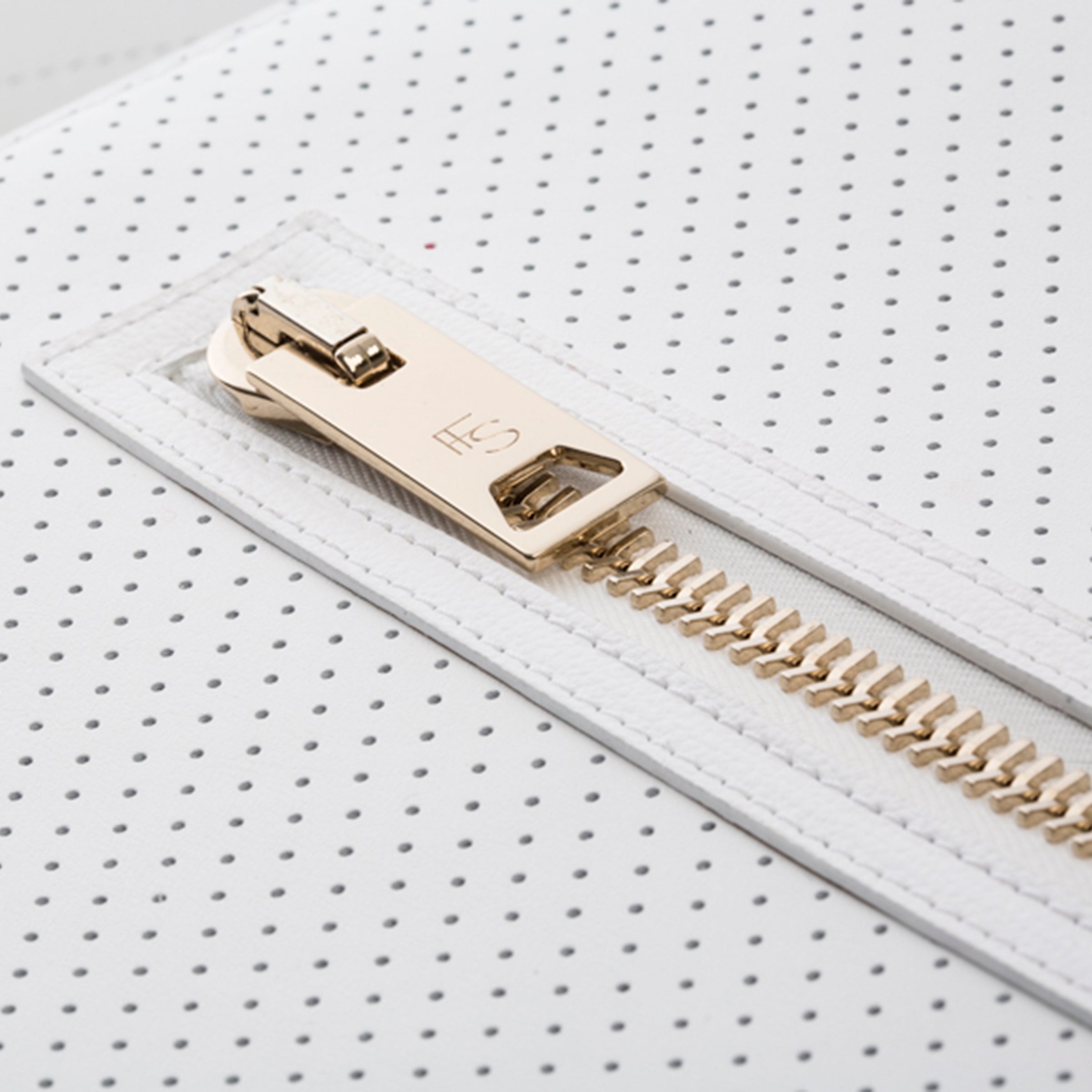 Billie Bag Leather Tennis Racket Bag (White/Gold)