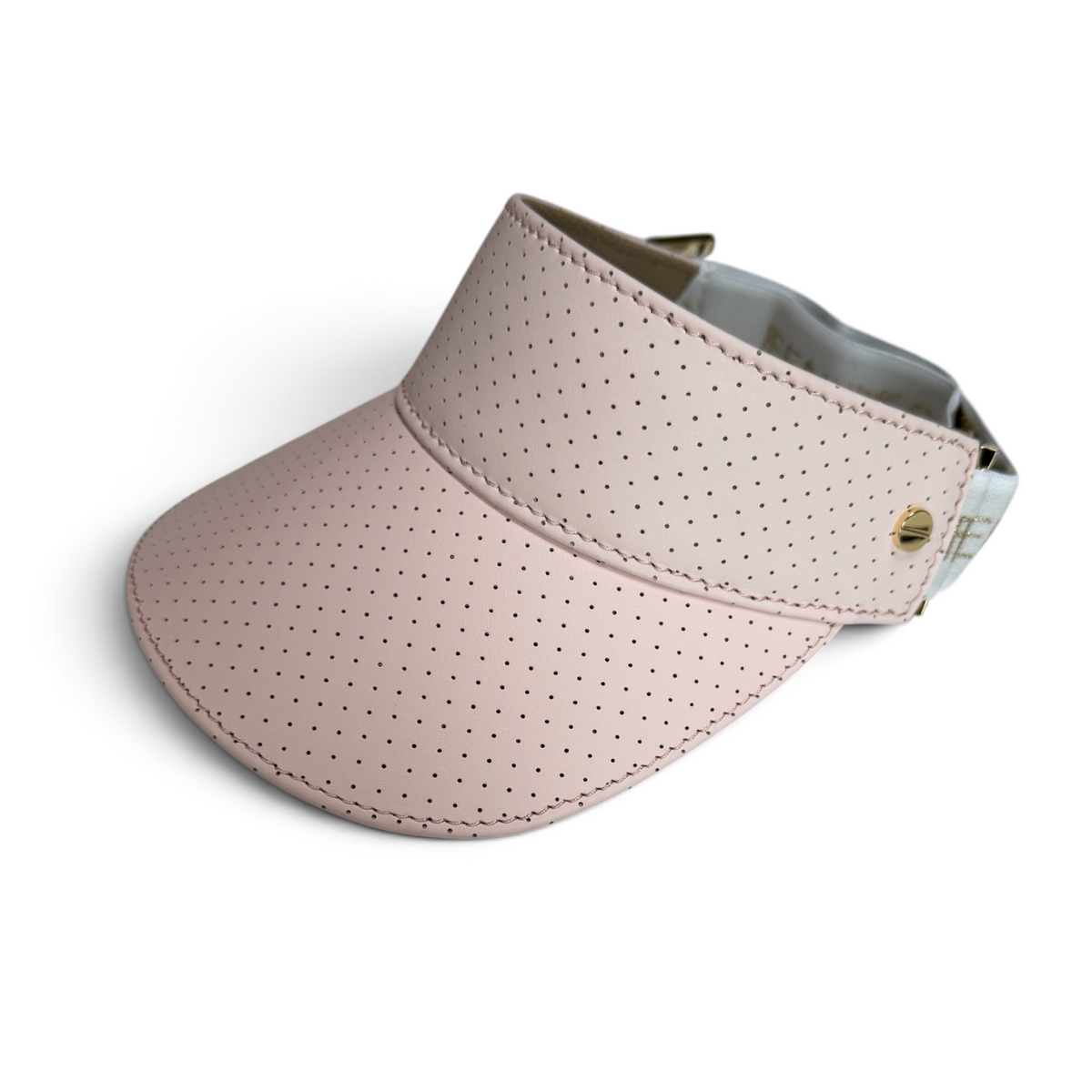 The Visor - Peony Leather & Gold