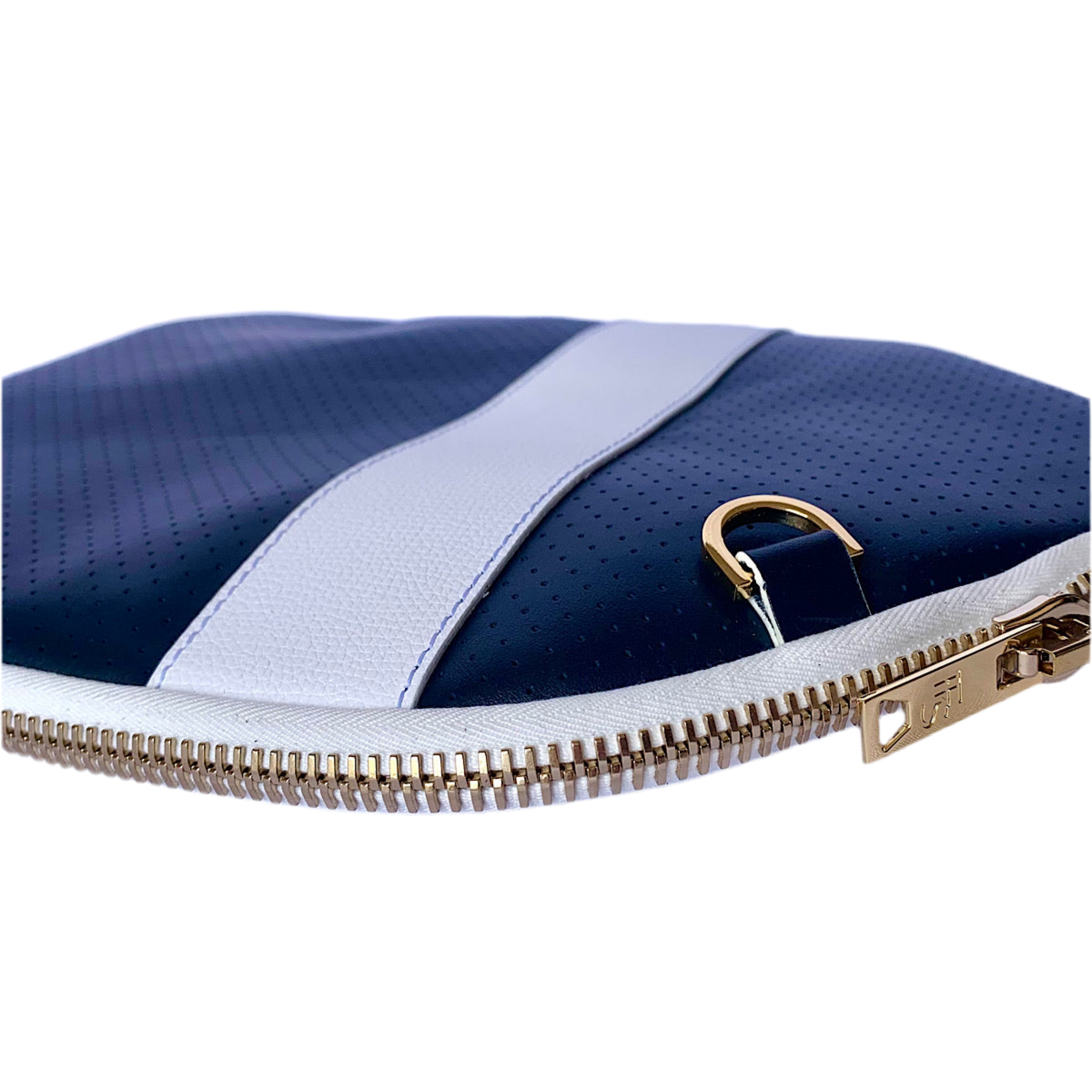 “The Addict” Leather Pickleball Bag - Navy/White