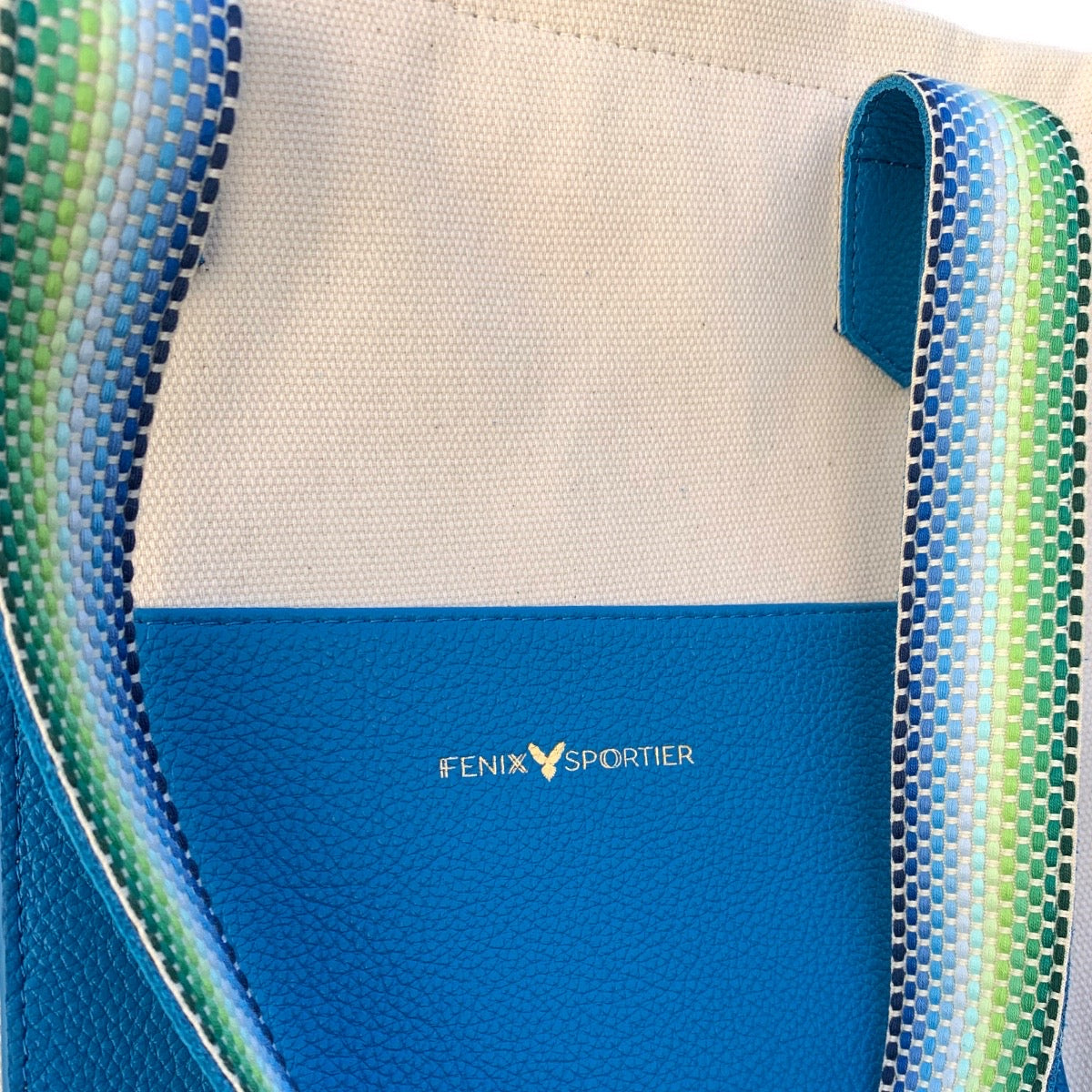 Play + Aprés Bag - Lagoon Blue / Natural Canvas