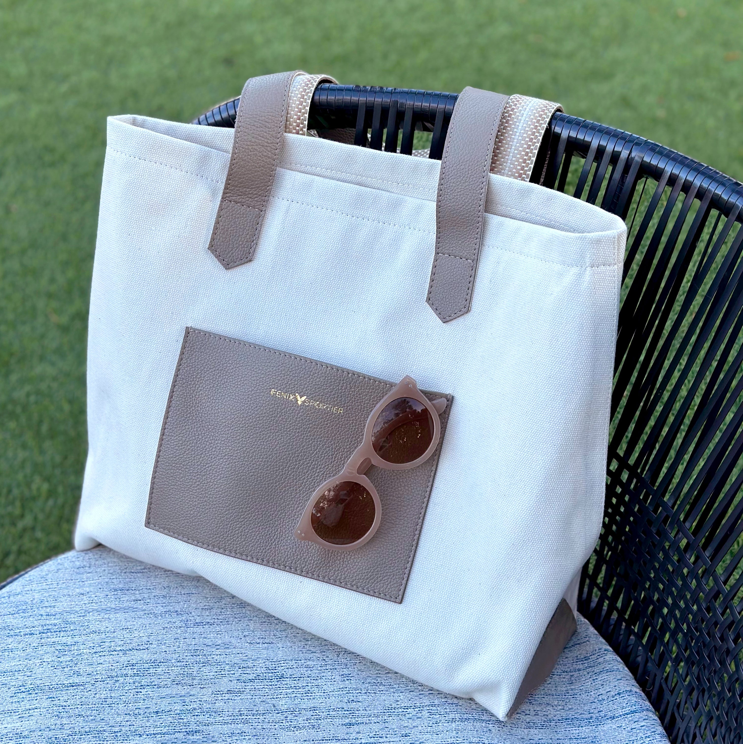 Play + Aprés Bag  - Creta Leather / Natural Canvas