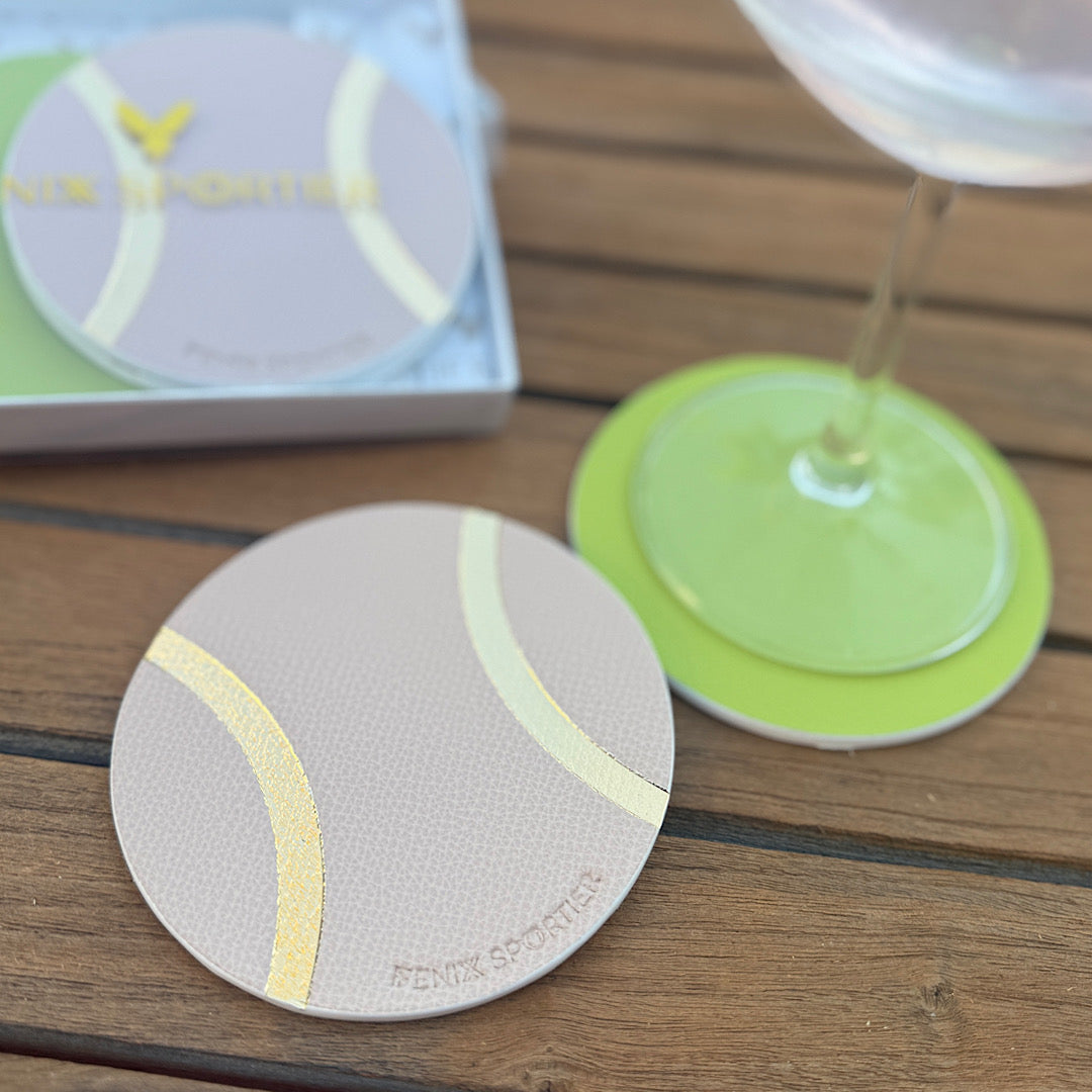 Serve in Style Coasters - Rosé Tennis & Honeydew