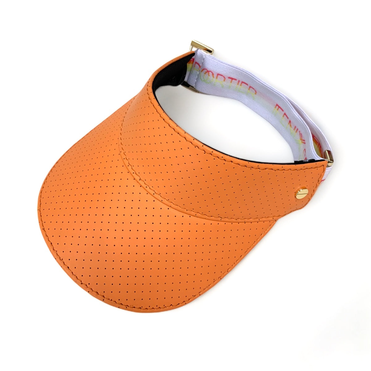 The Leather Visor - Papaya Sorbet & Gold